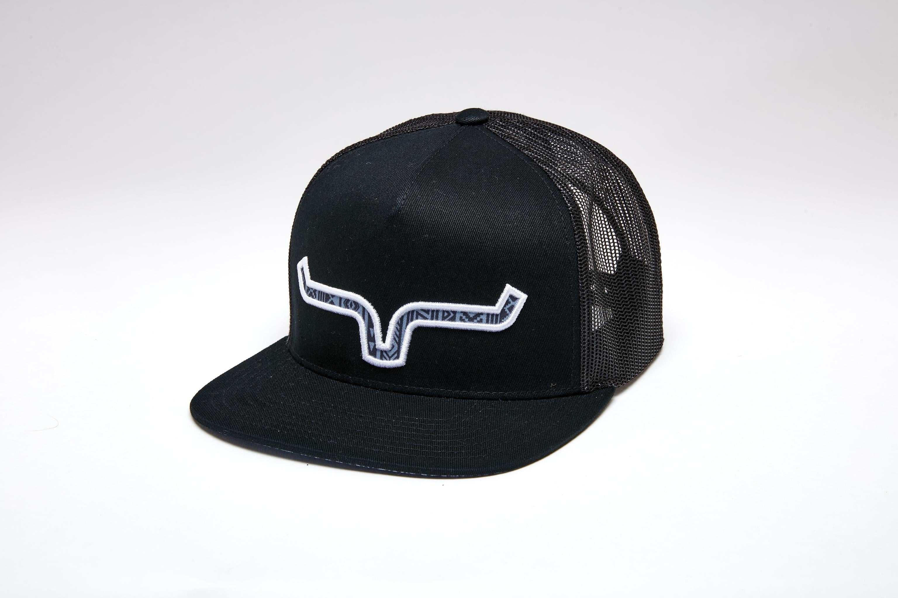 Kimes Ranch Black & White Delano Trucker Cap
