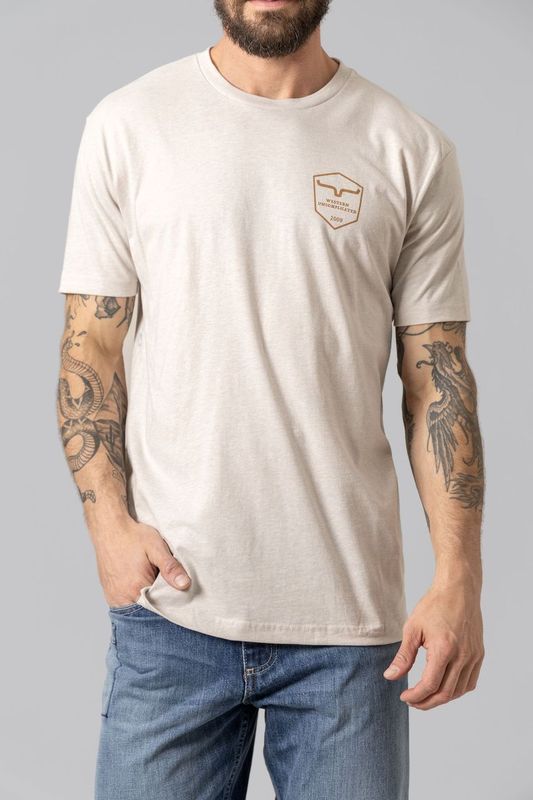 Kimes Ranch Shielded Trucker Sand T-Shirt