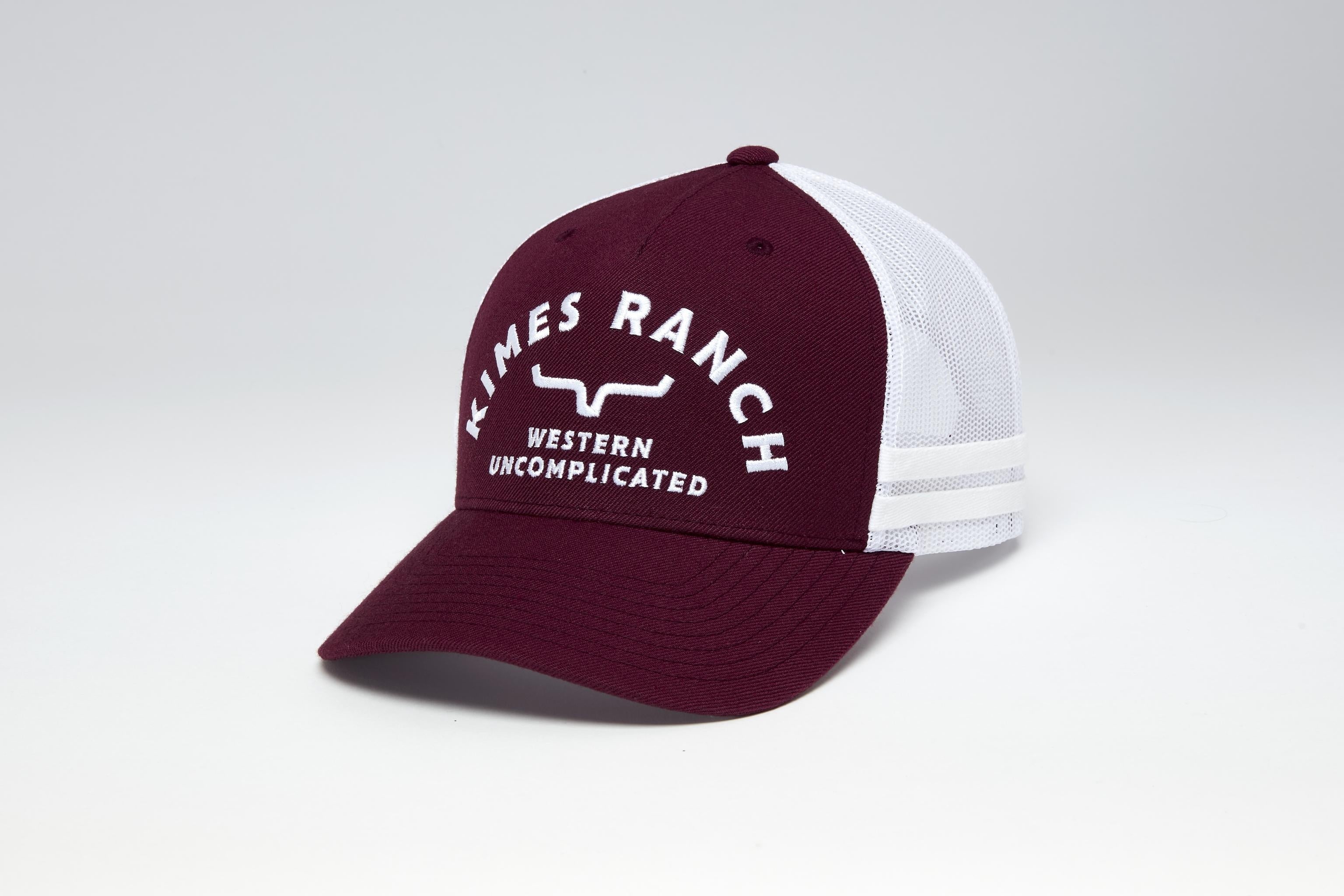 Kimes Ranch Burgundy & White Cantor Trucker Cap