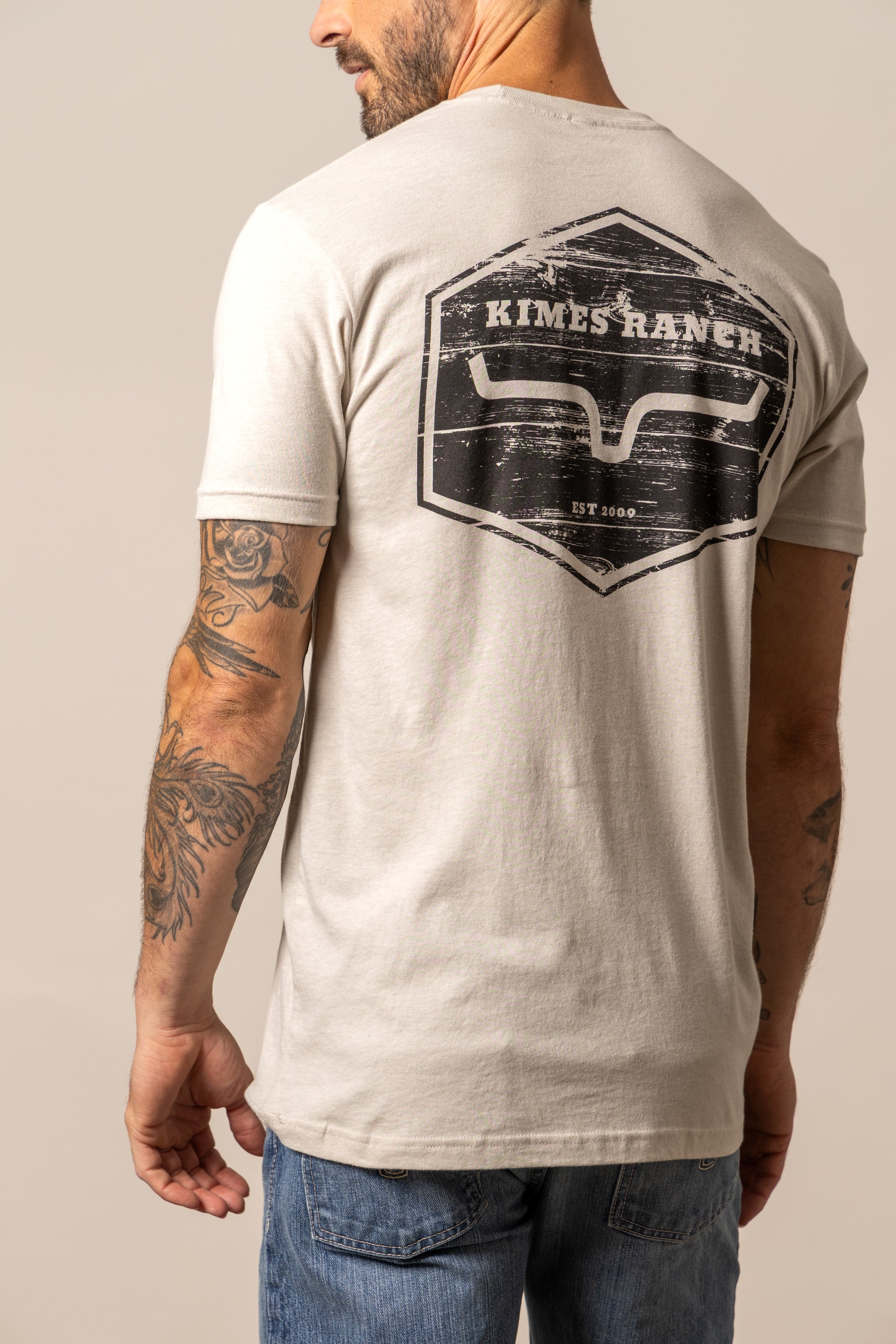 Kimes Ranch Sand Wooden Hex T-Shirt