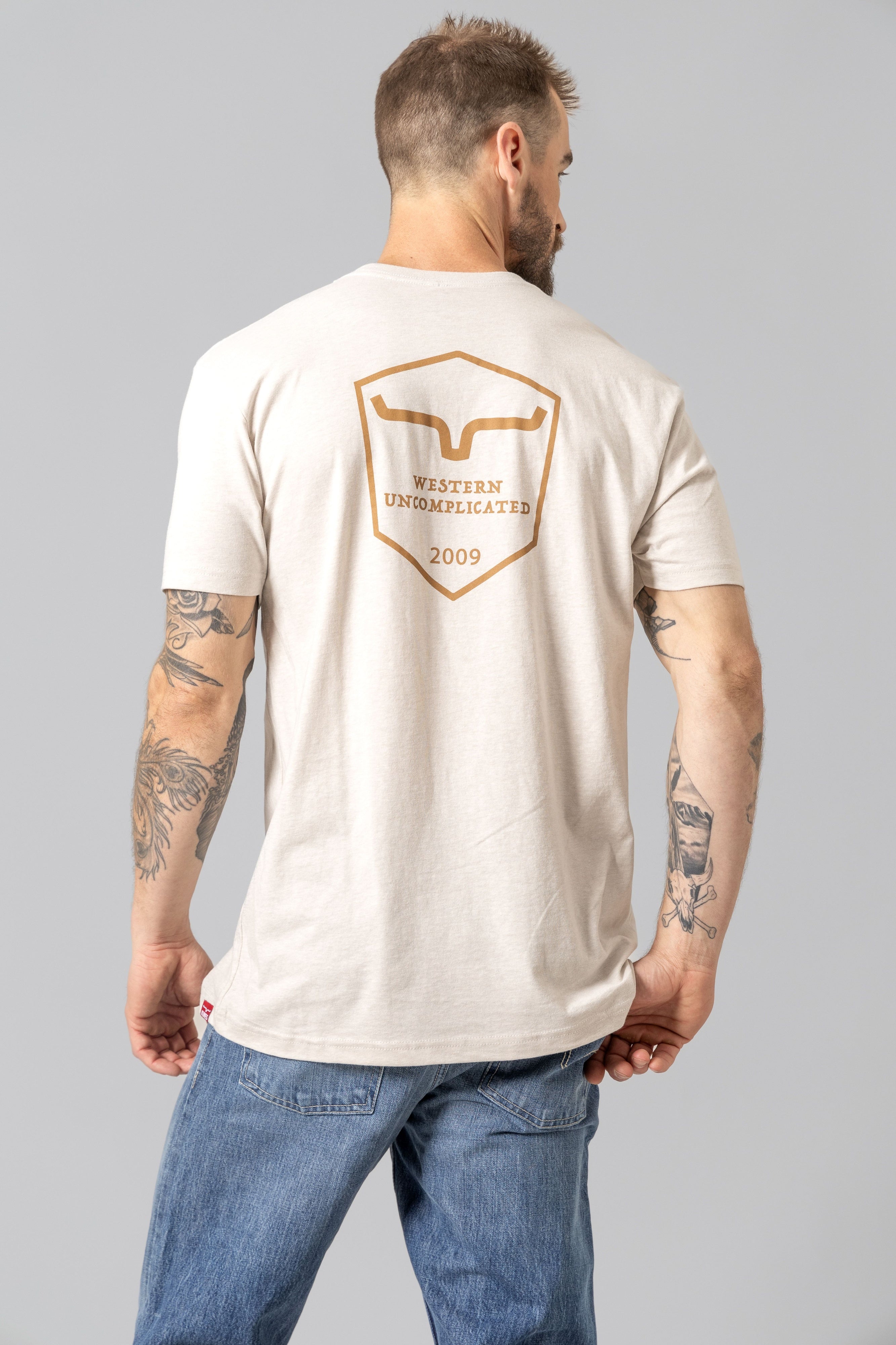 Kimes Ranch Shielded Trucker Sand T-Shirt