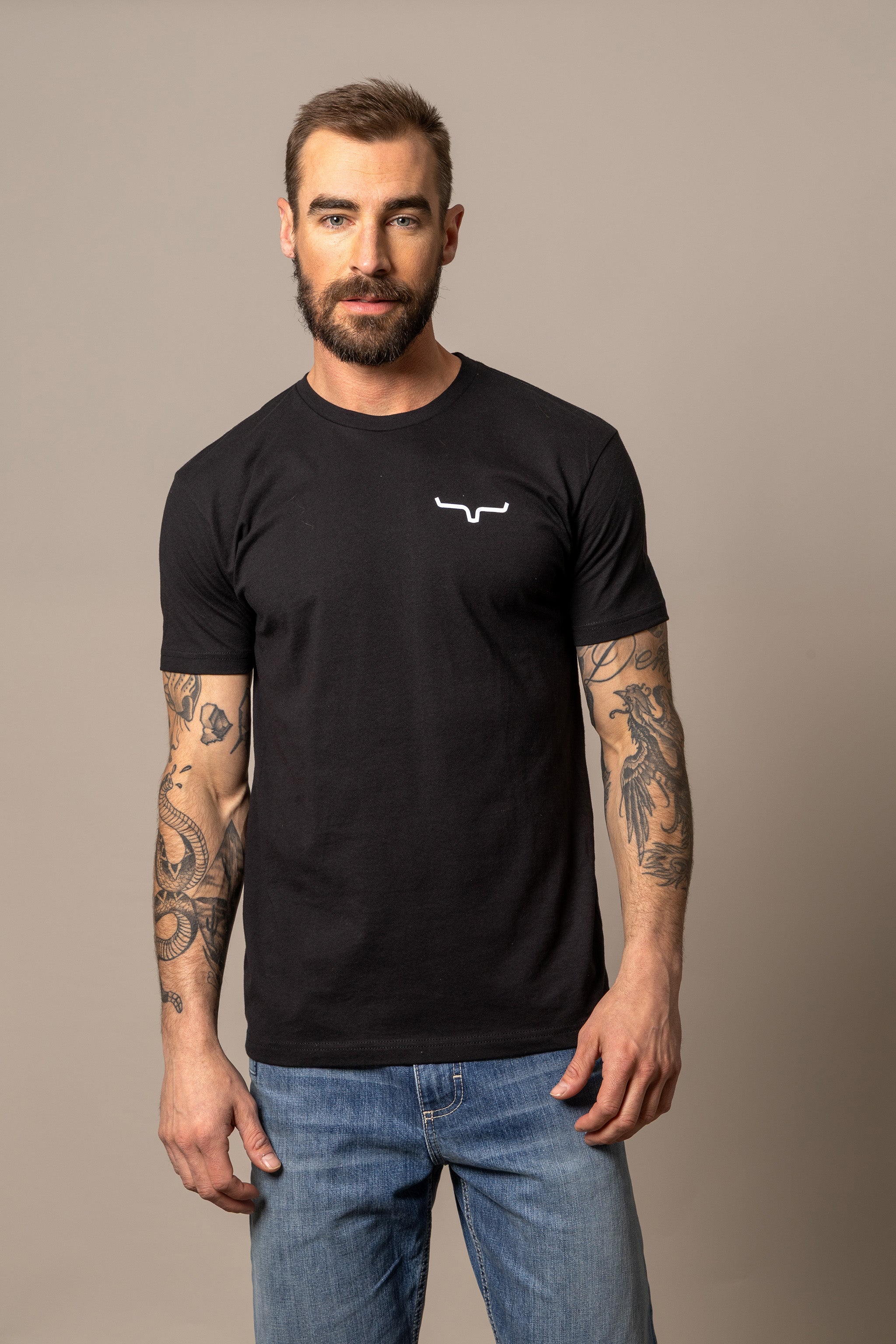 Kimes Ranch Circular Duck Camo Black T-Shirt