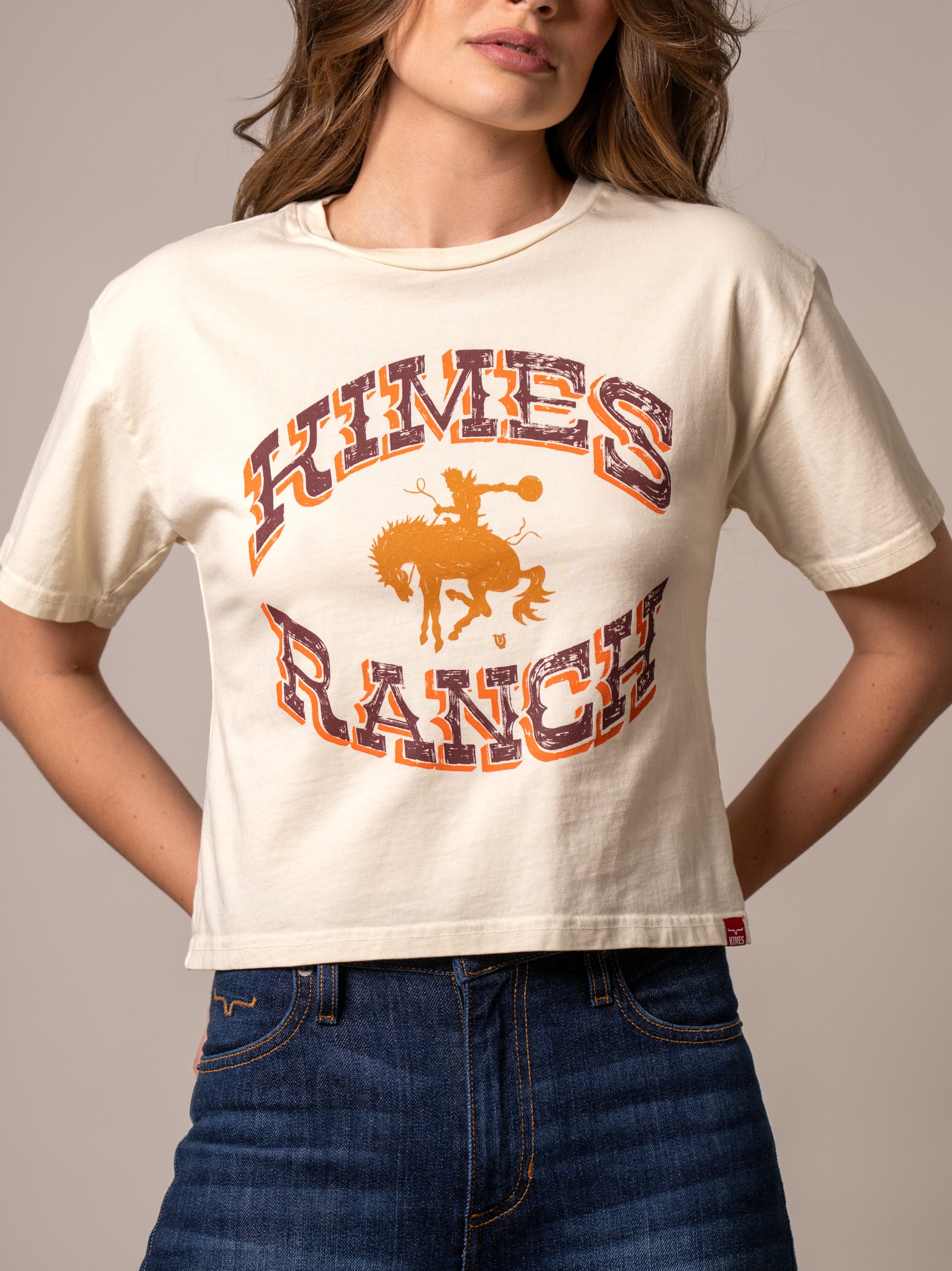 Kimes Ranch Women's Ivory Lucky B Bucking T-Shirt