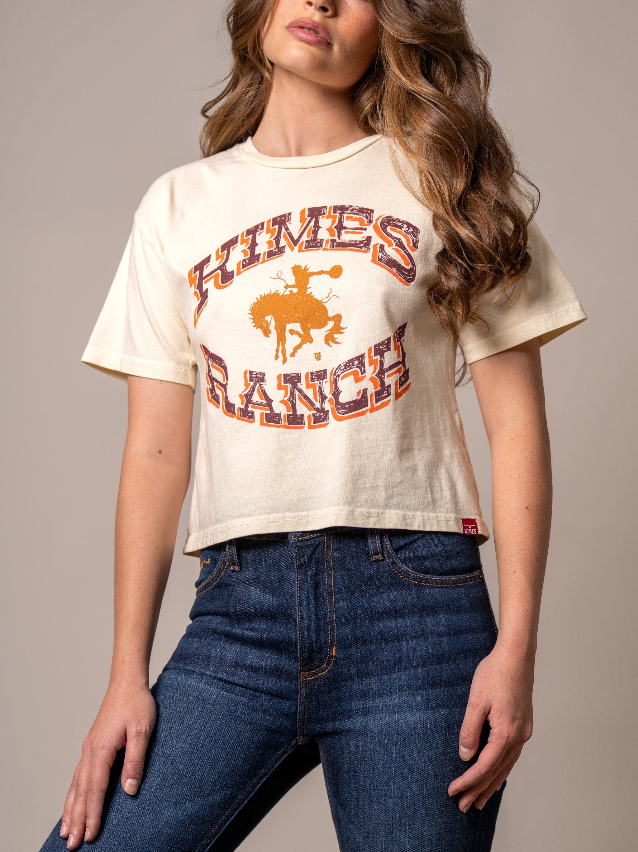 Kimes Ranch Women's Ivory Lucky B Bucking T-Shirt
