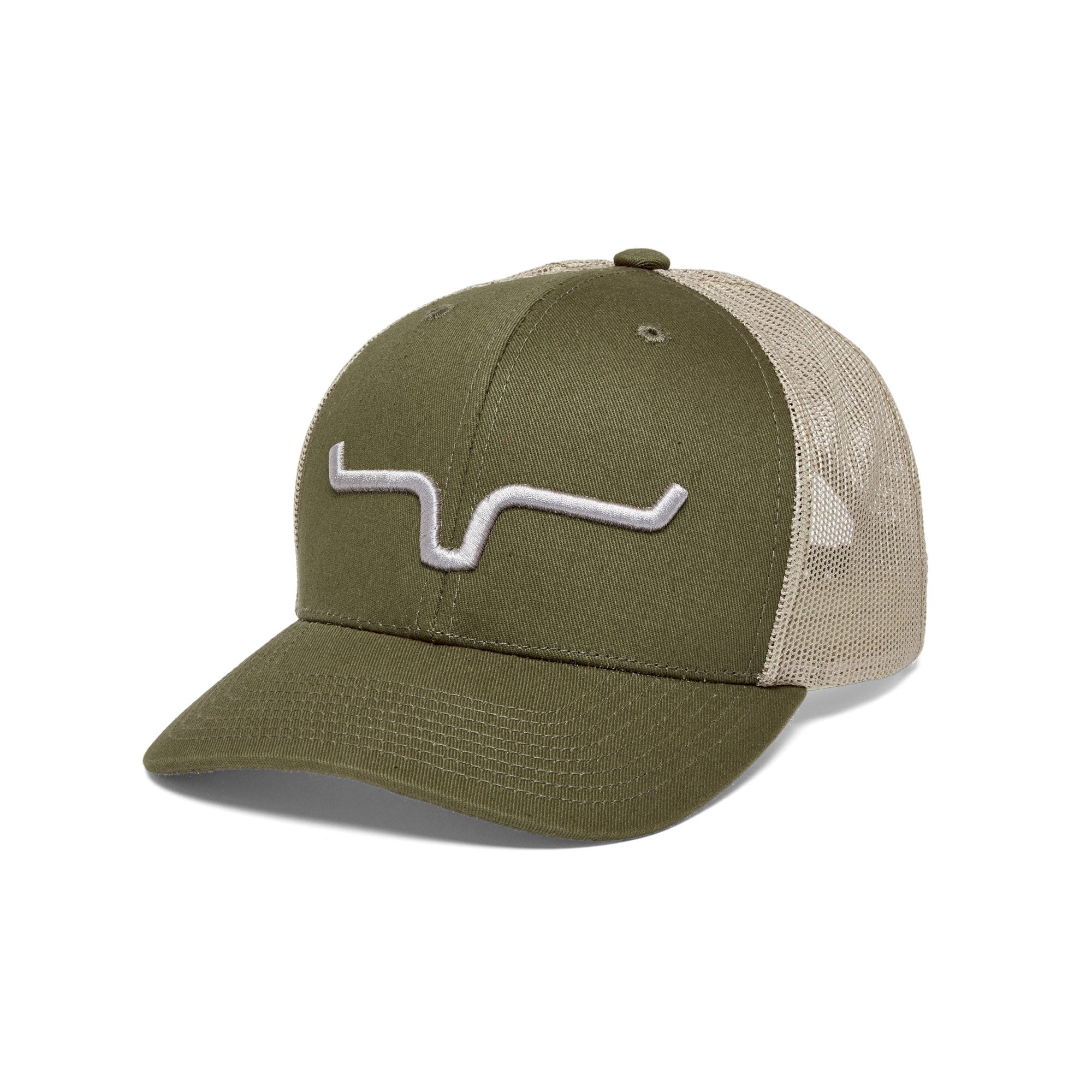 Kimes Ranch Moss & Tan Weekly Trucker Cap