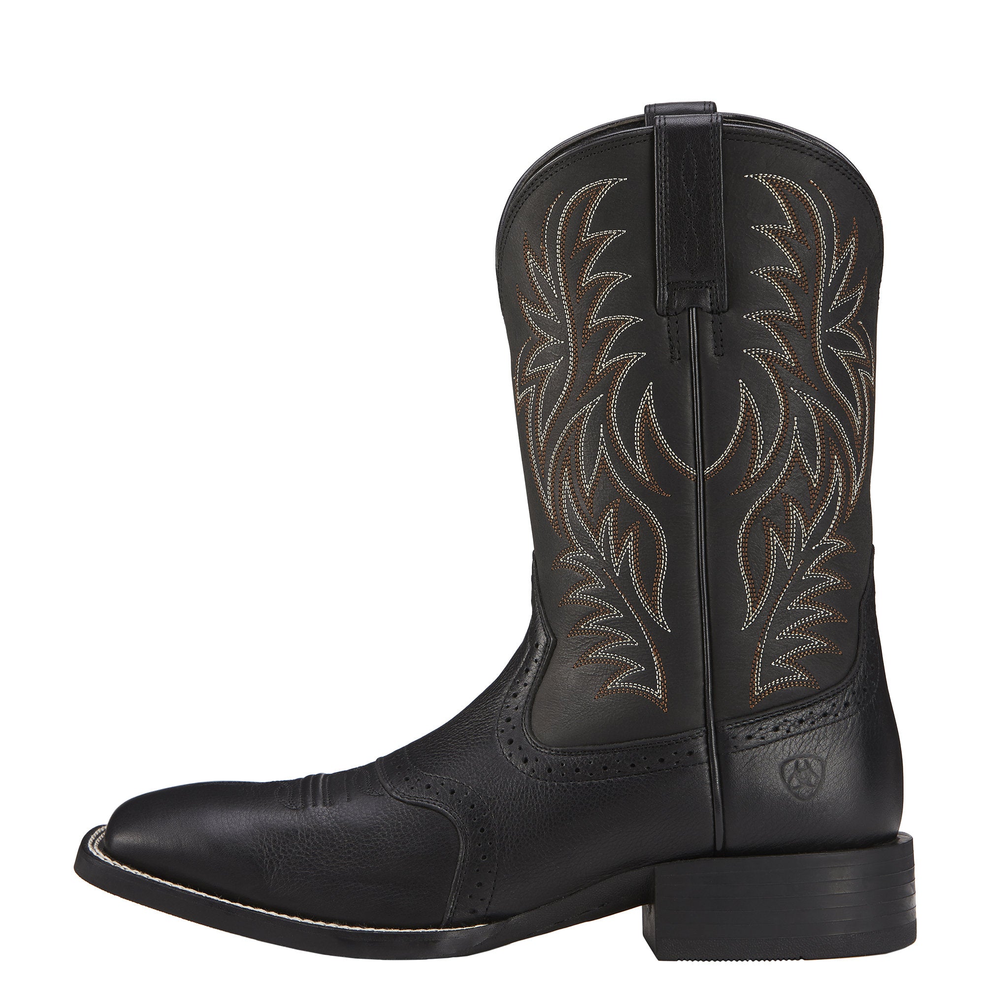 Ariat Men's Black Deertan Sport Wide Square Toe Western Boot