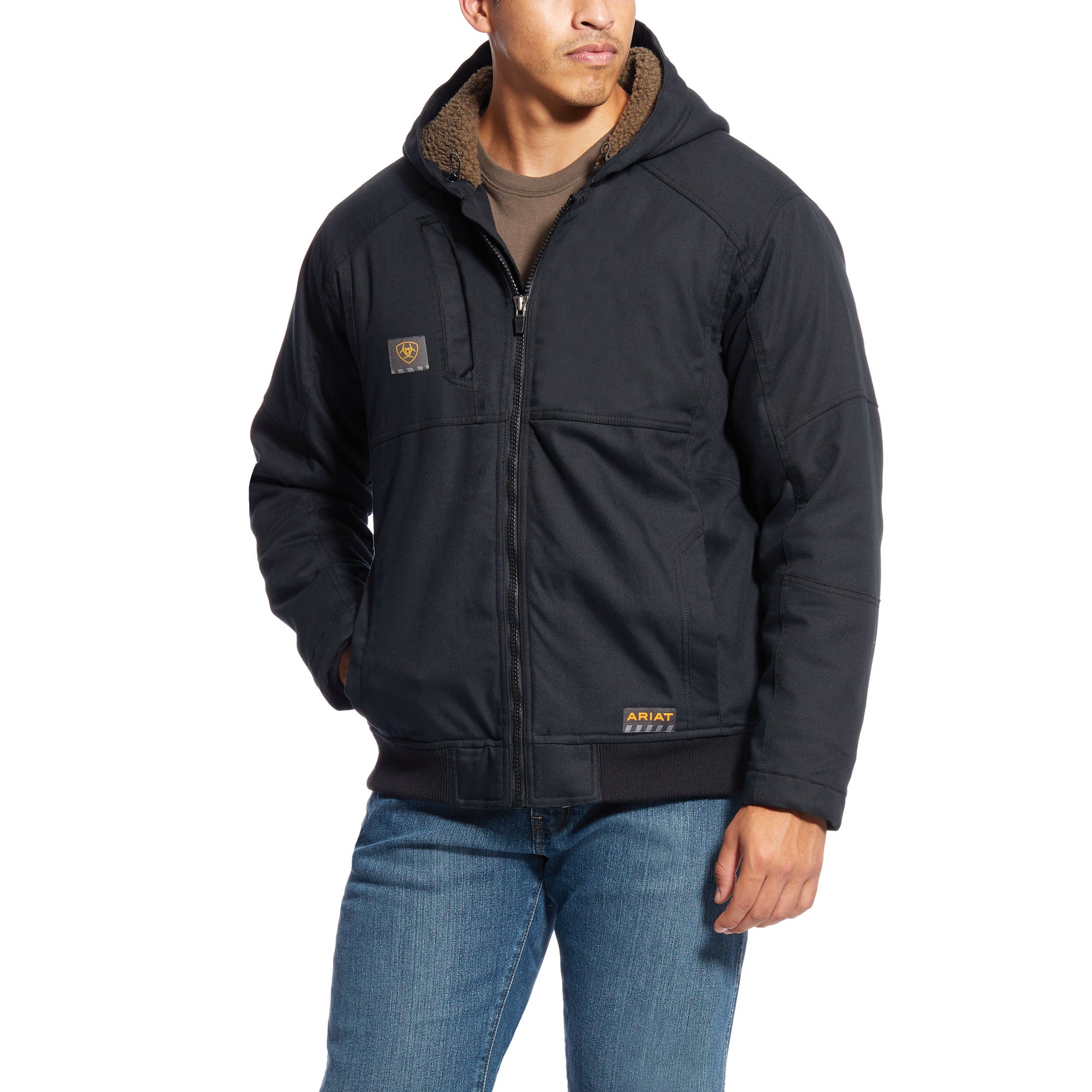 Ariat Black Rebar DuraCanvas Sherpa Jacket