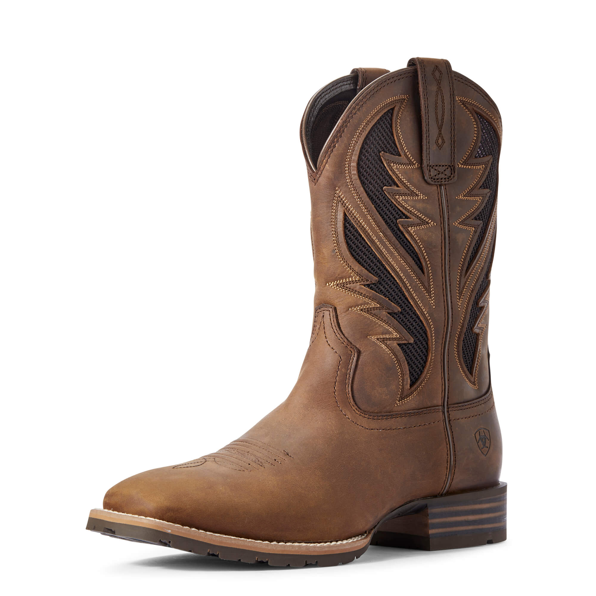 Ariat Men's Distressed Tan Hybrid VentTEK Western Boot