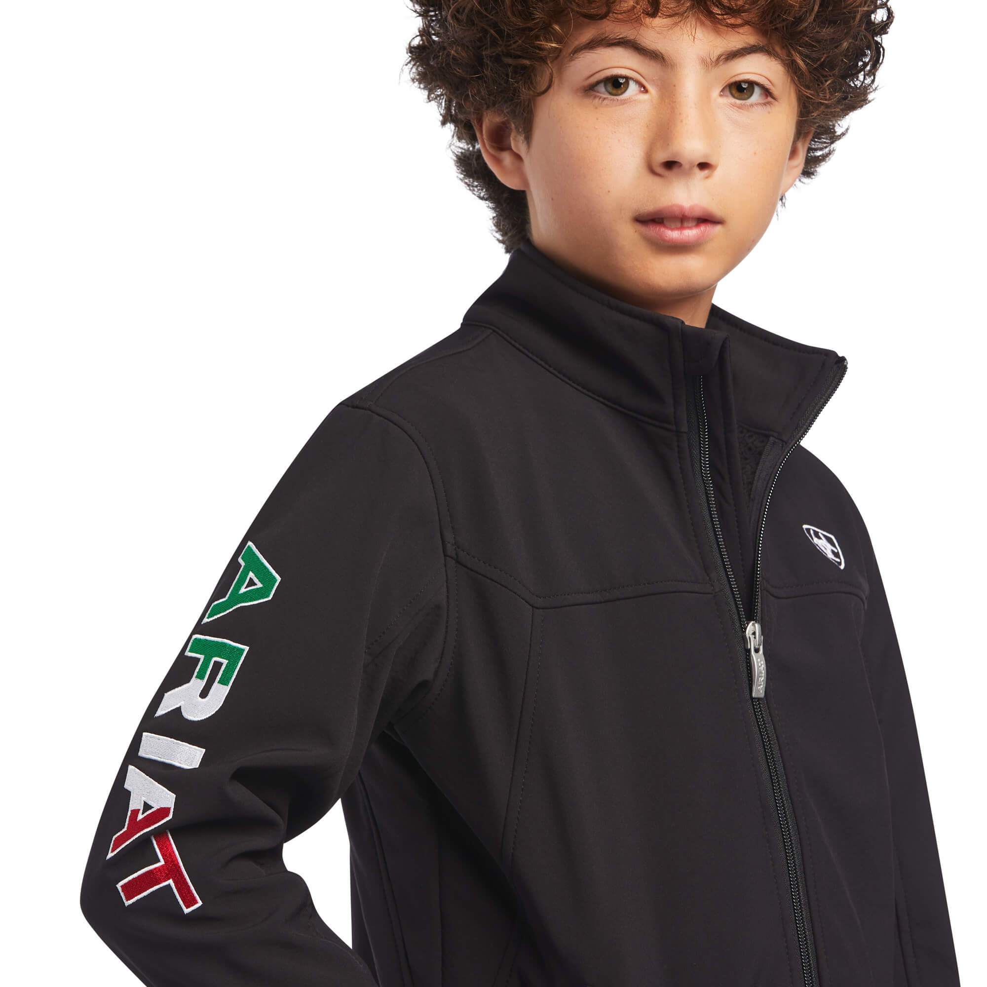 Ariat Kids Black New Team Softshell MEXICO Jacket