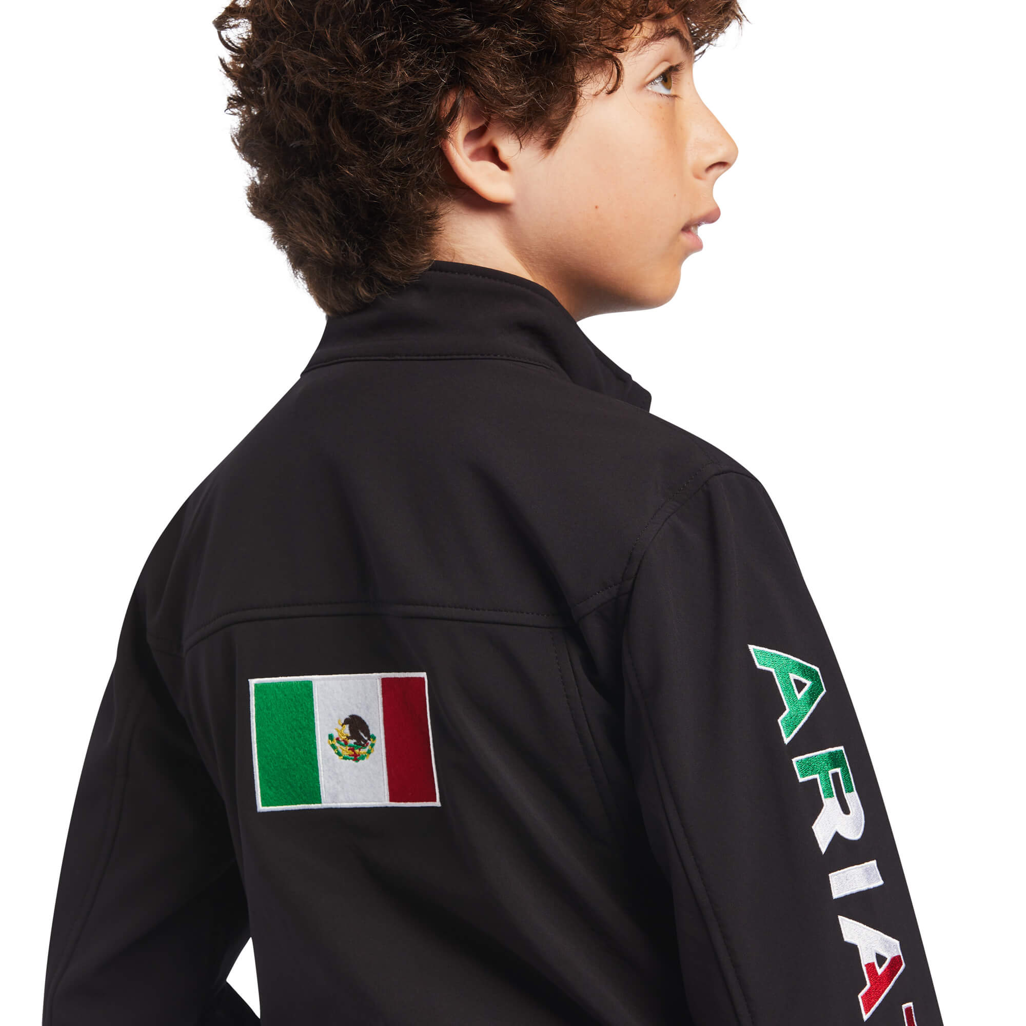 Ariat Kids Black New Team Softshell MEXICO Jacket