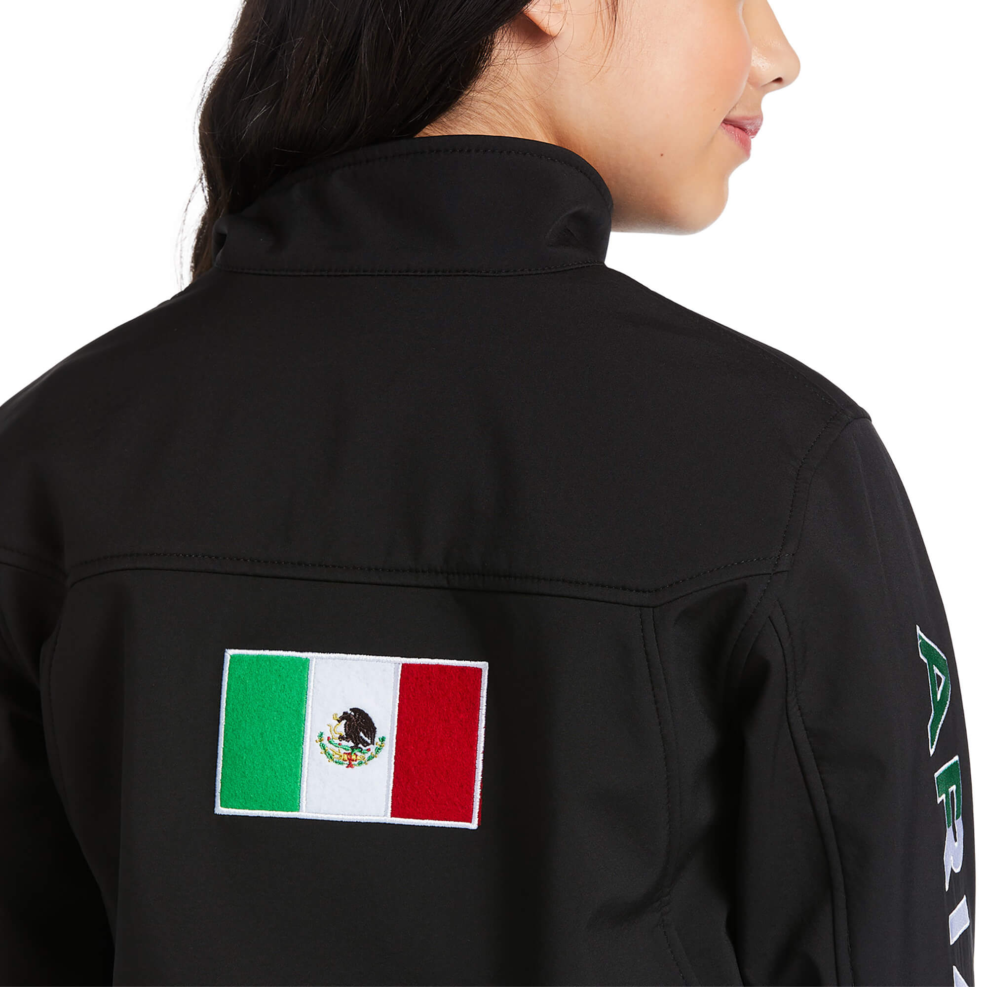 Ariat Kids Black New Team Softshell MEXICO Jacket