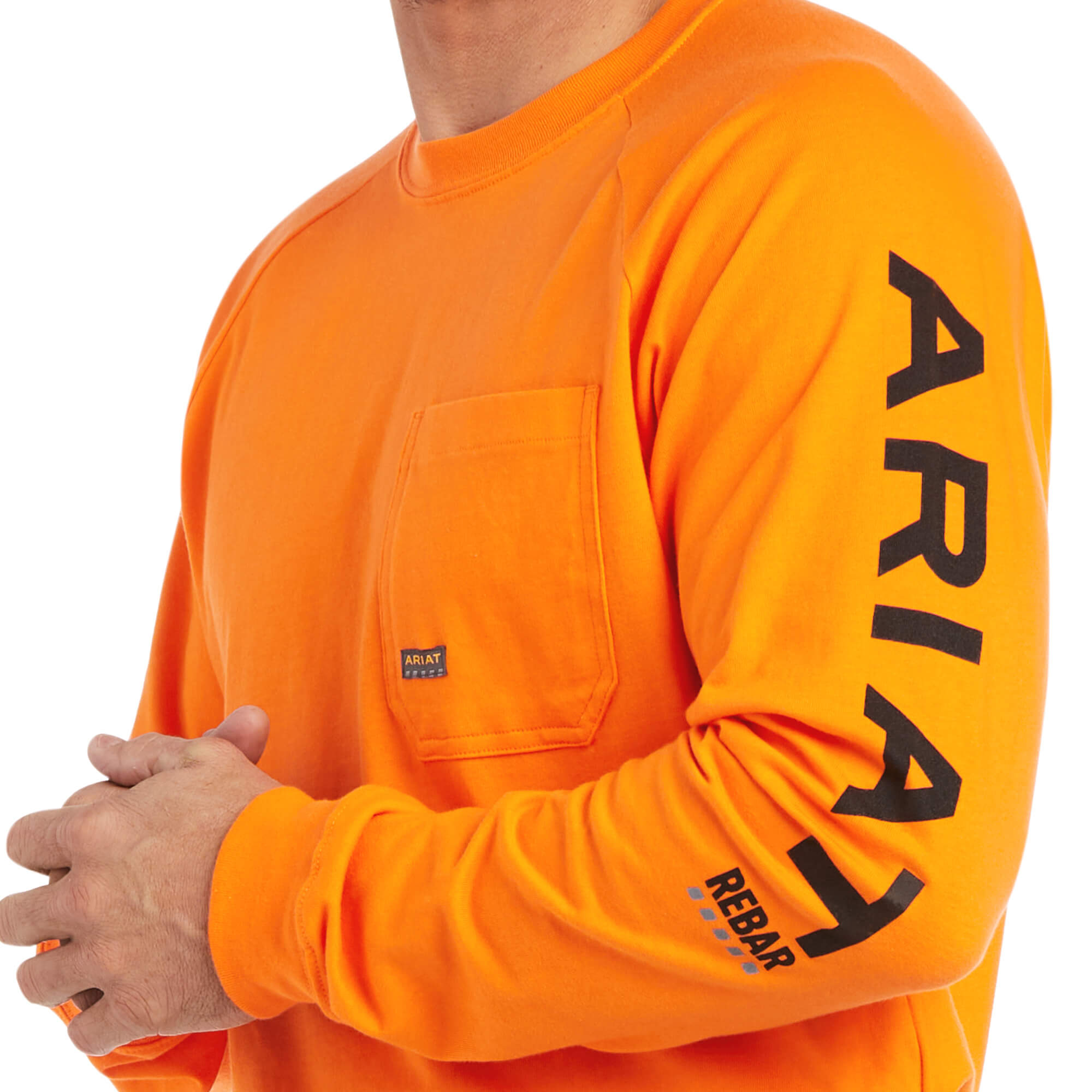 Ariat Safety Orange Rebar Cotton Strong Long Sleeve T-Shirt