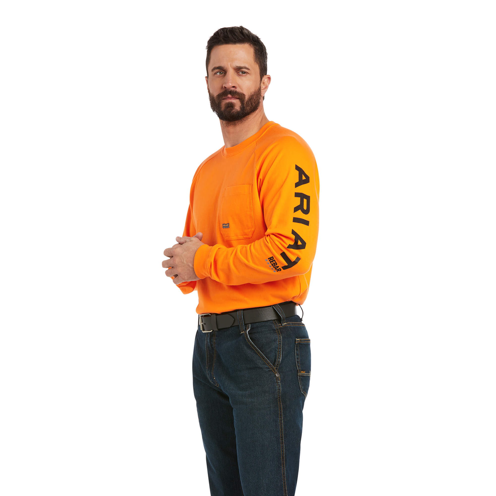 Ariat Safety Orange Rebar Cotton Strong Long Sleeve T-Shirt