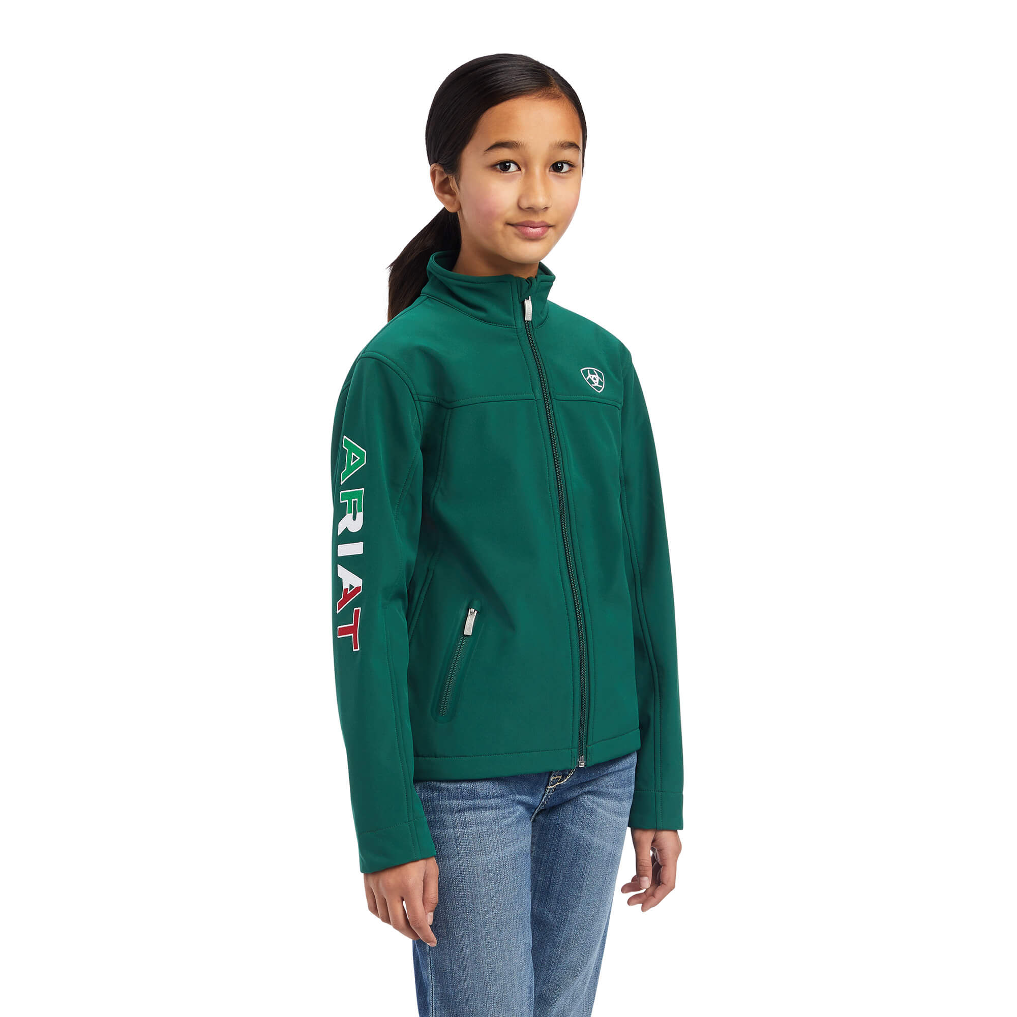 Ariat Kids Verde New Team Softshell MEXICO Jacket