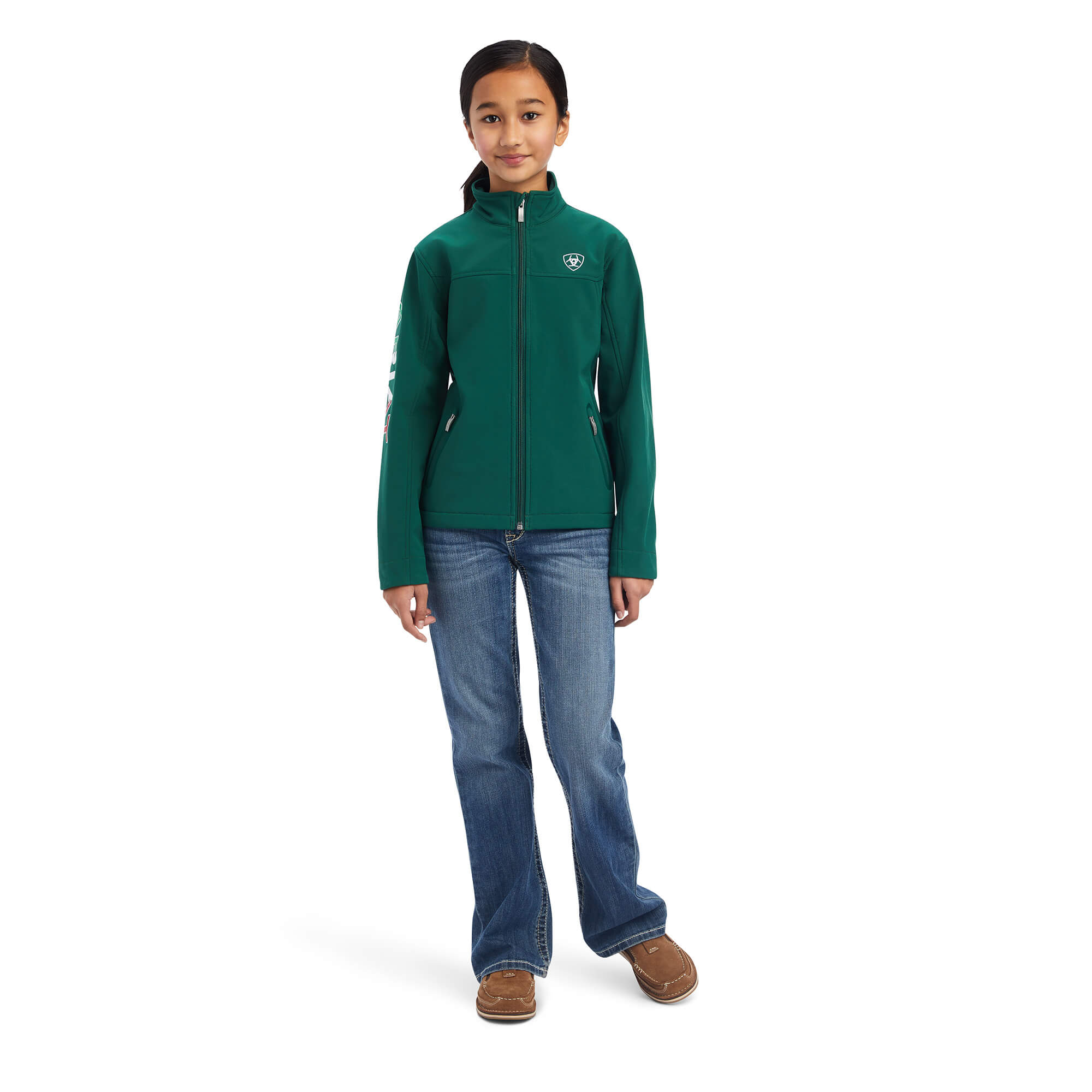 Ariat Kids Verde New Team Softshell MEXICO Jacket