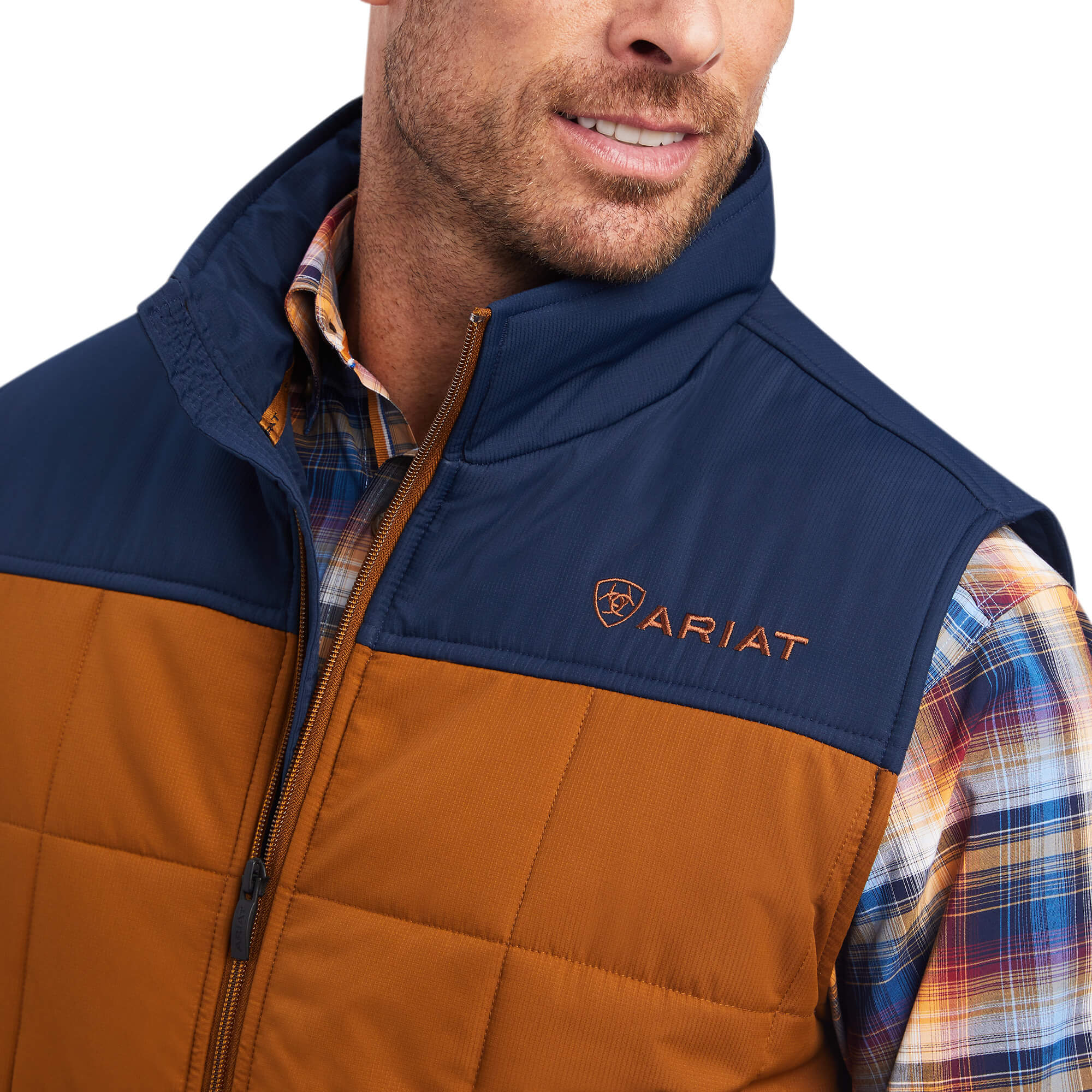 Ariat Chestnut & Navy Crius Insulated Vest