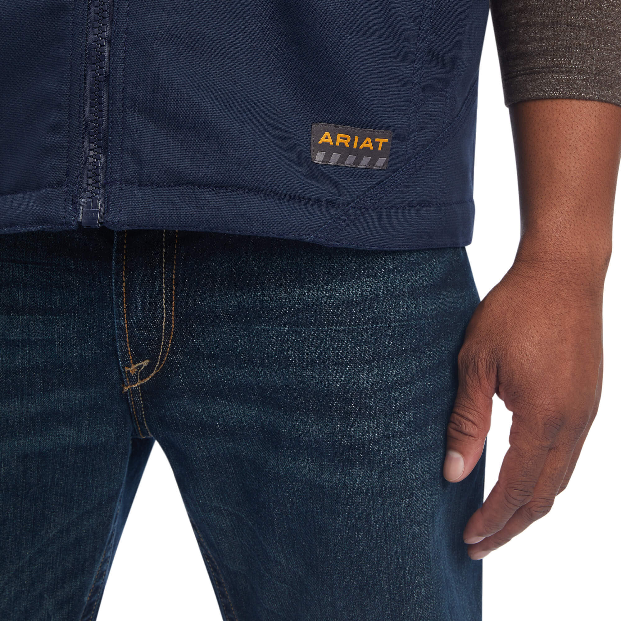 Ariat Navy Rebar DuraCanvas Sherpa Vest