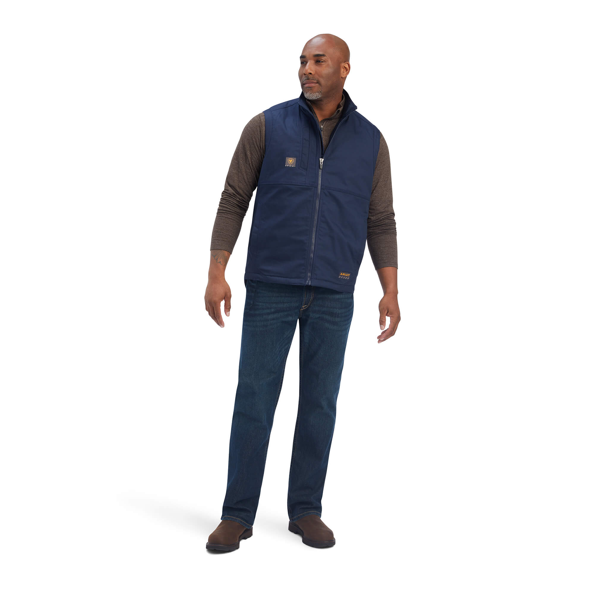 Ariat Navy Rebar DuraCanvas Sherpa Vest