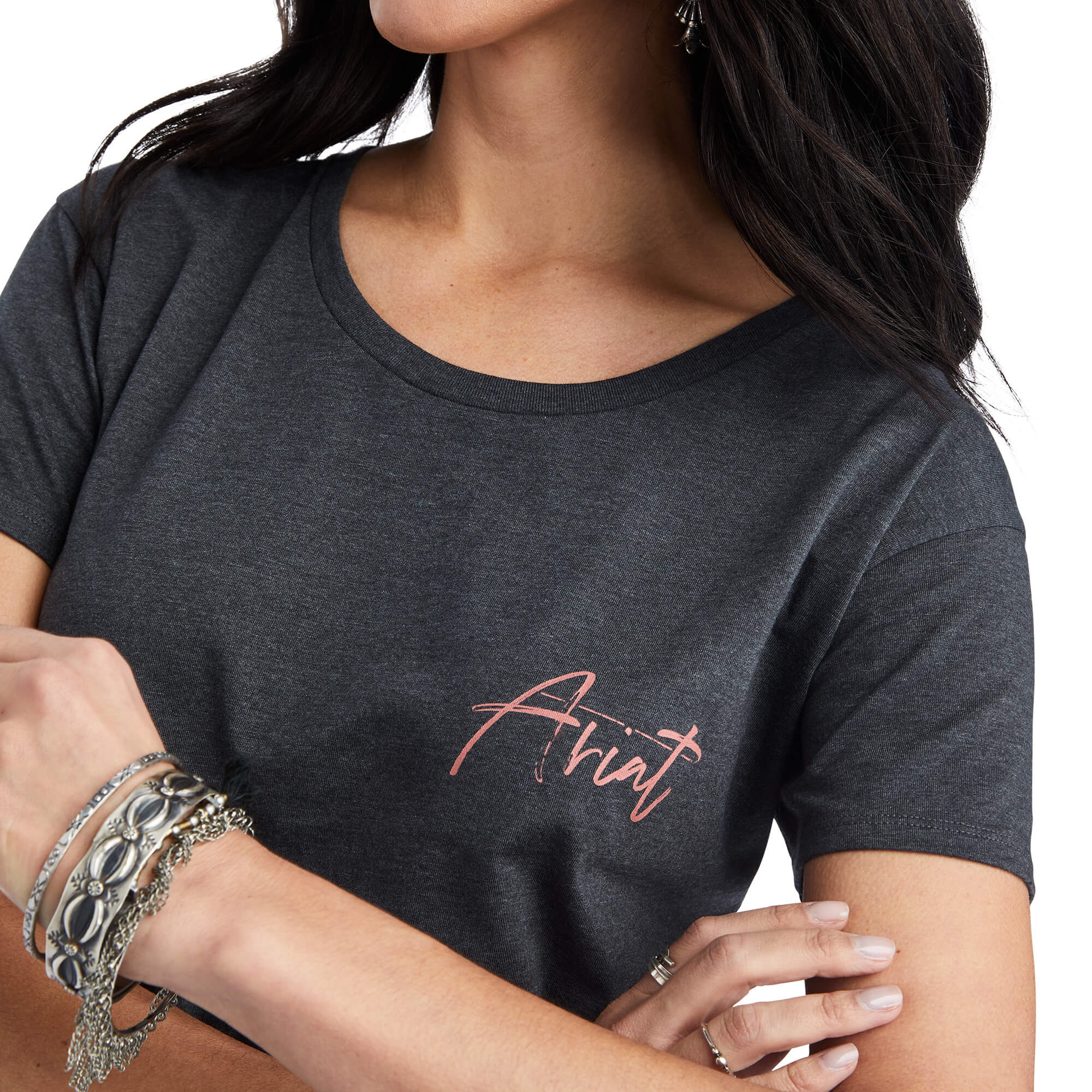 Ariat Women's Charcoal Heather Sunset Lockup Tee