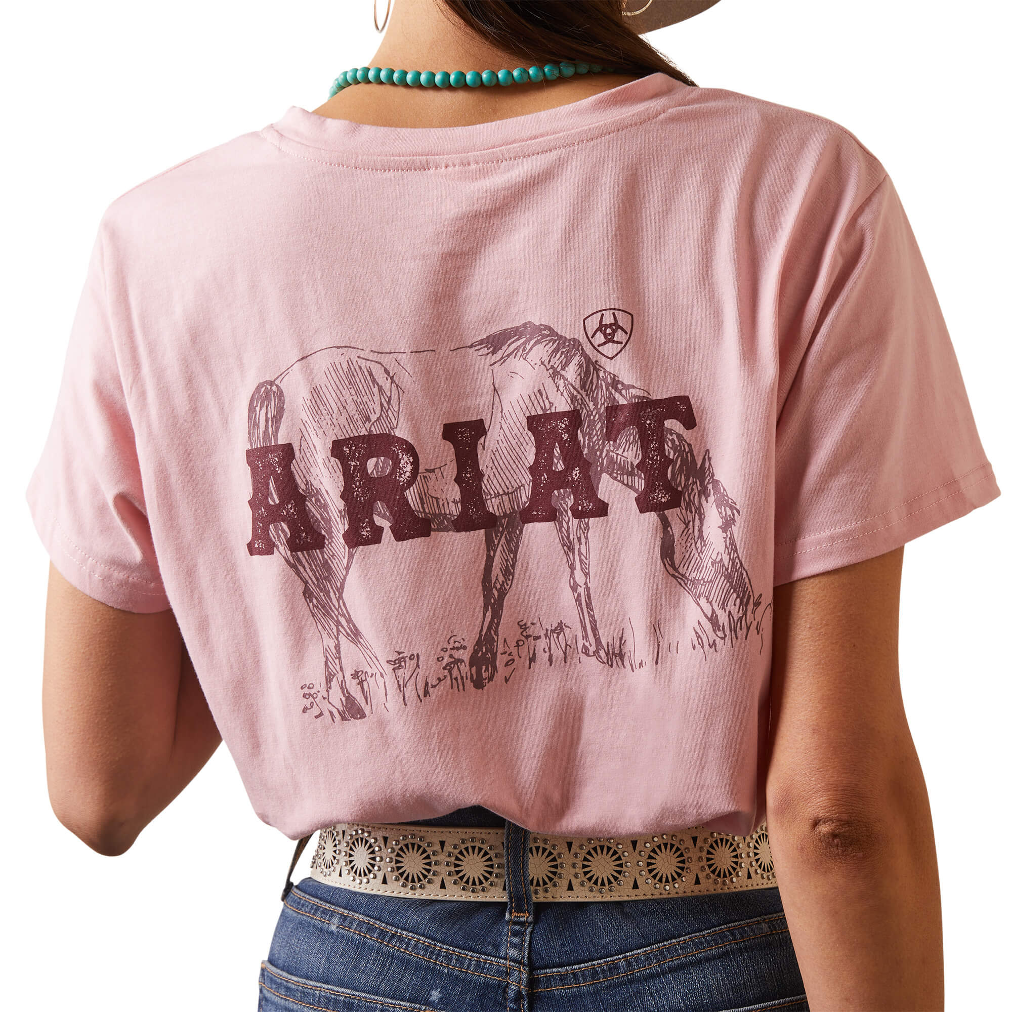 Ariat Women's Coral Blush REAL Grazin Tee