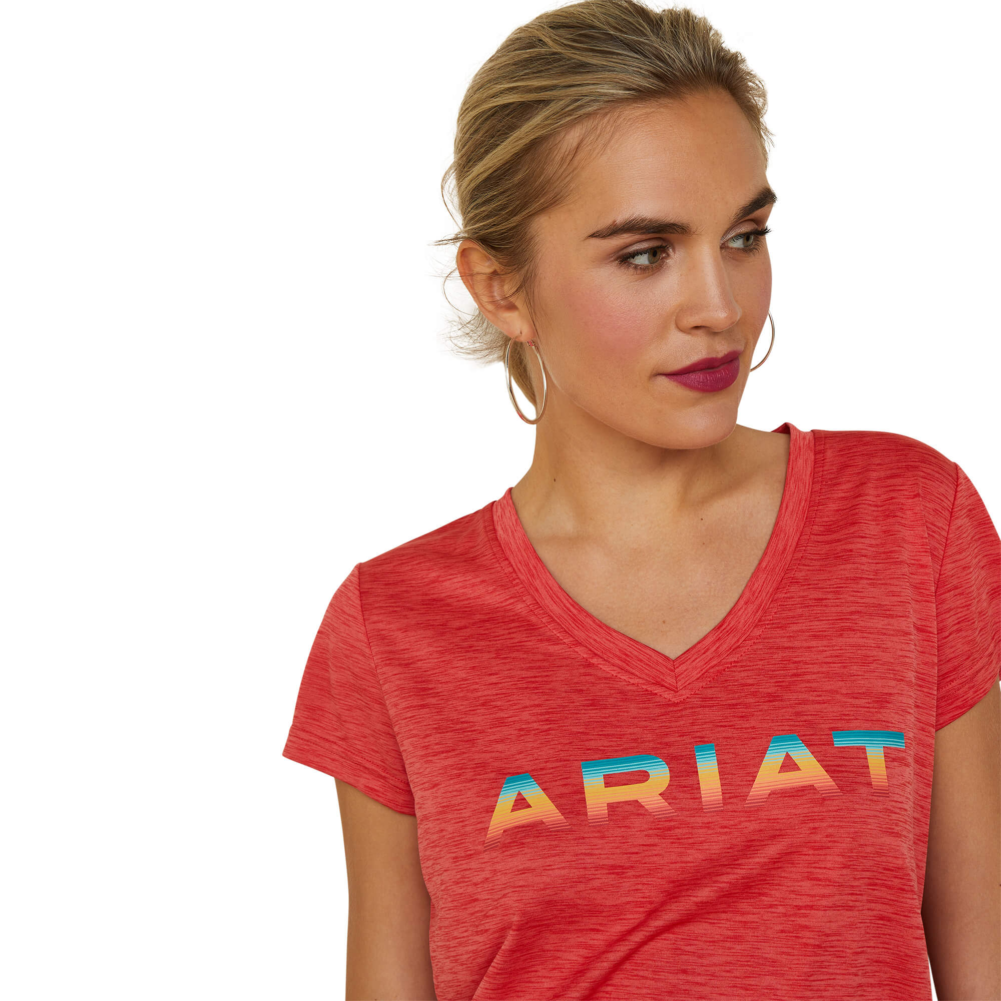 Ariat Women's Aura Orange Laguna Logo Top