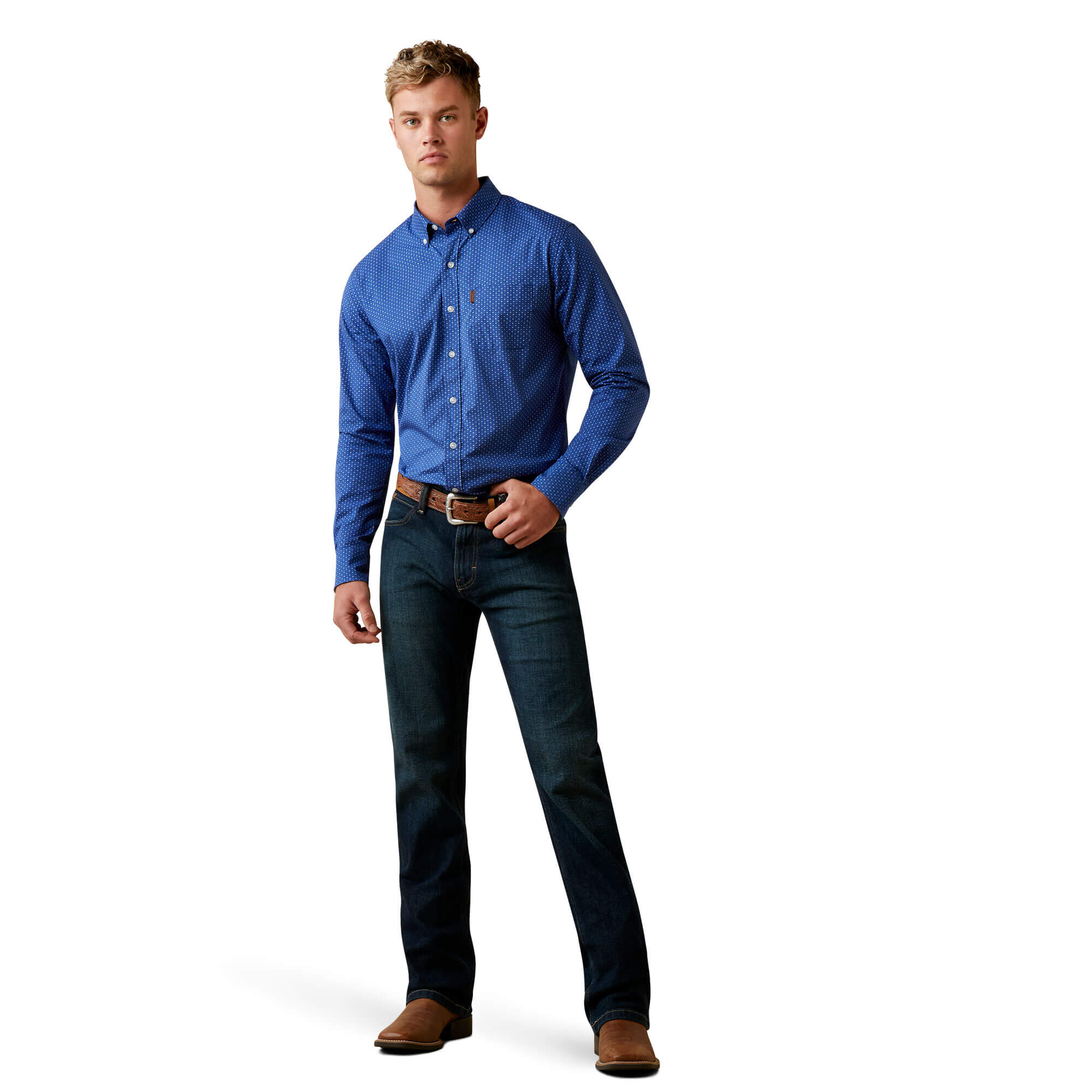 Ariat Ditsy Stretch Modern Fit Long Sleeve Shirt