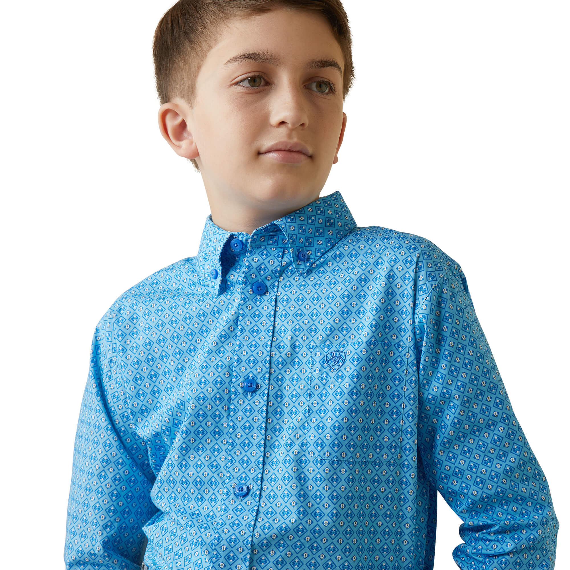 Ariat Kids' Blue Grotto Lake Classic Fit Shirt