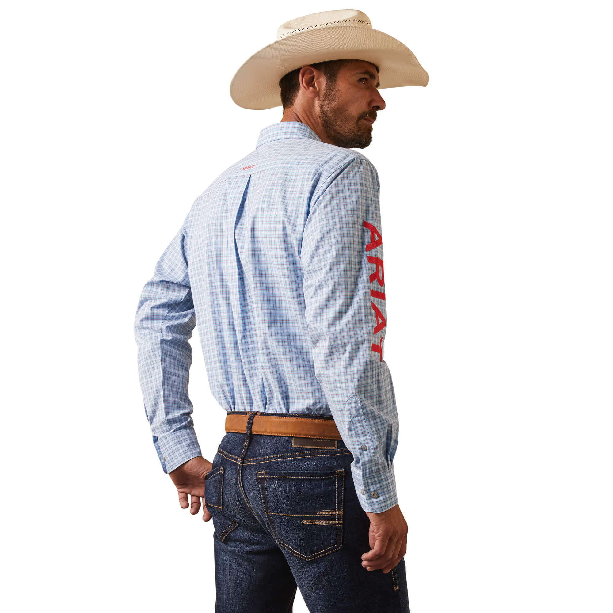 Ariat Teal Pro Team Hylton Fitted Long Sleeve Shirt