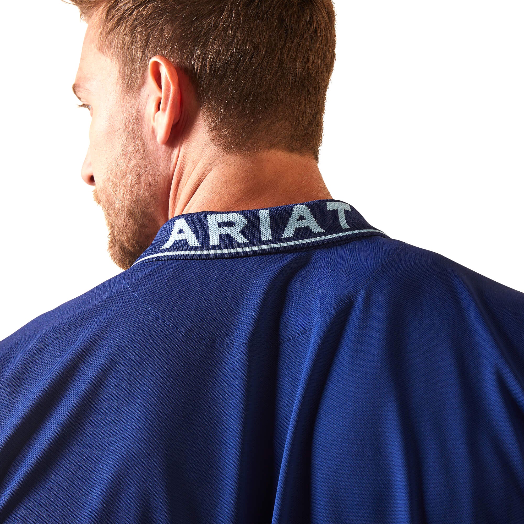 Ariat Cloudburst Blue Logo Fitted Polo