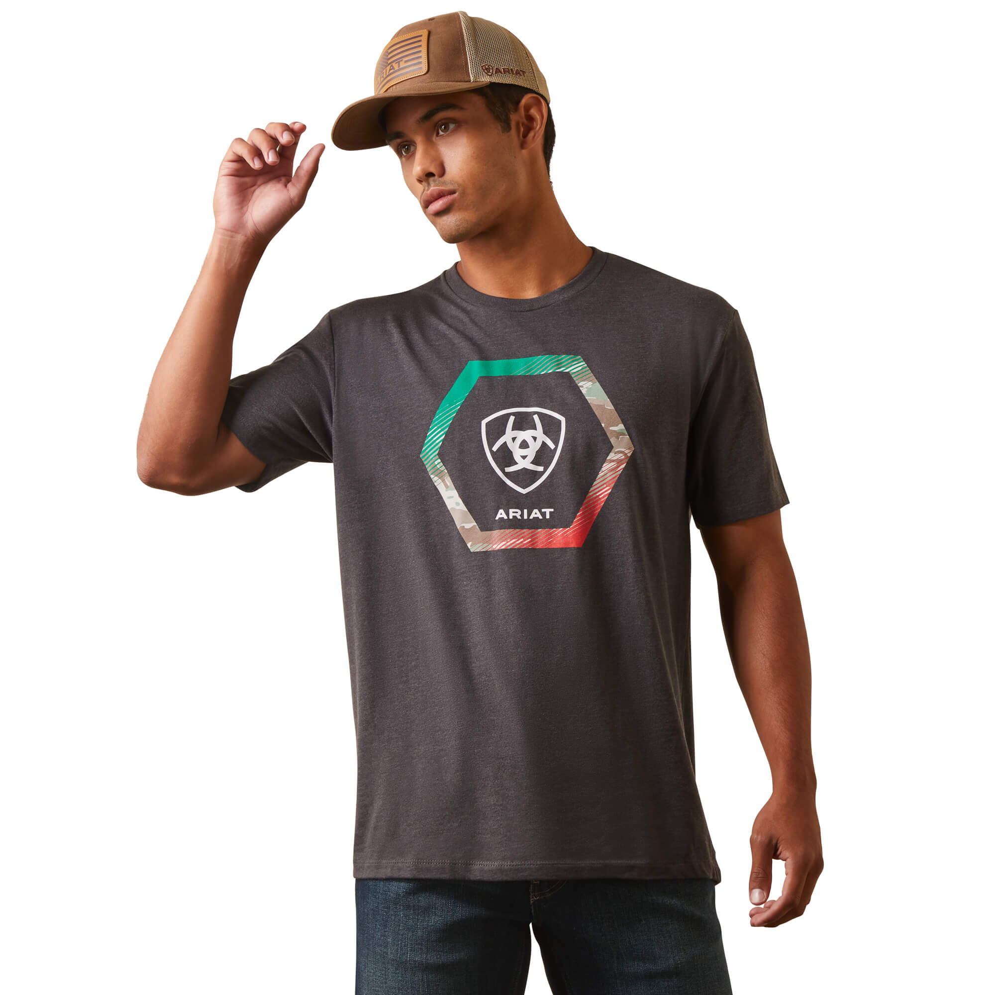 Ariat Charcoal Heather Recon Trim T-Shirt