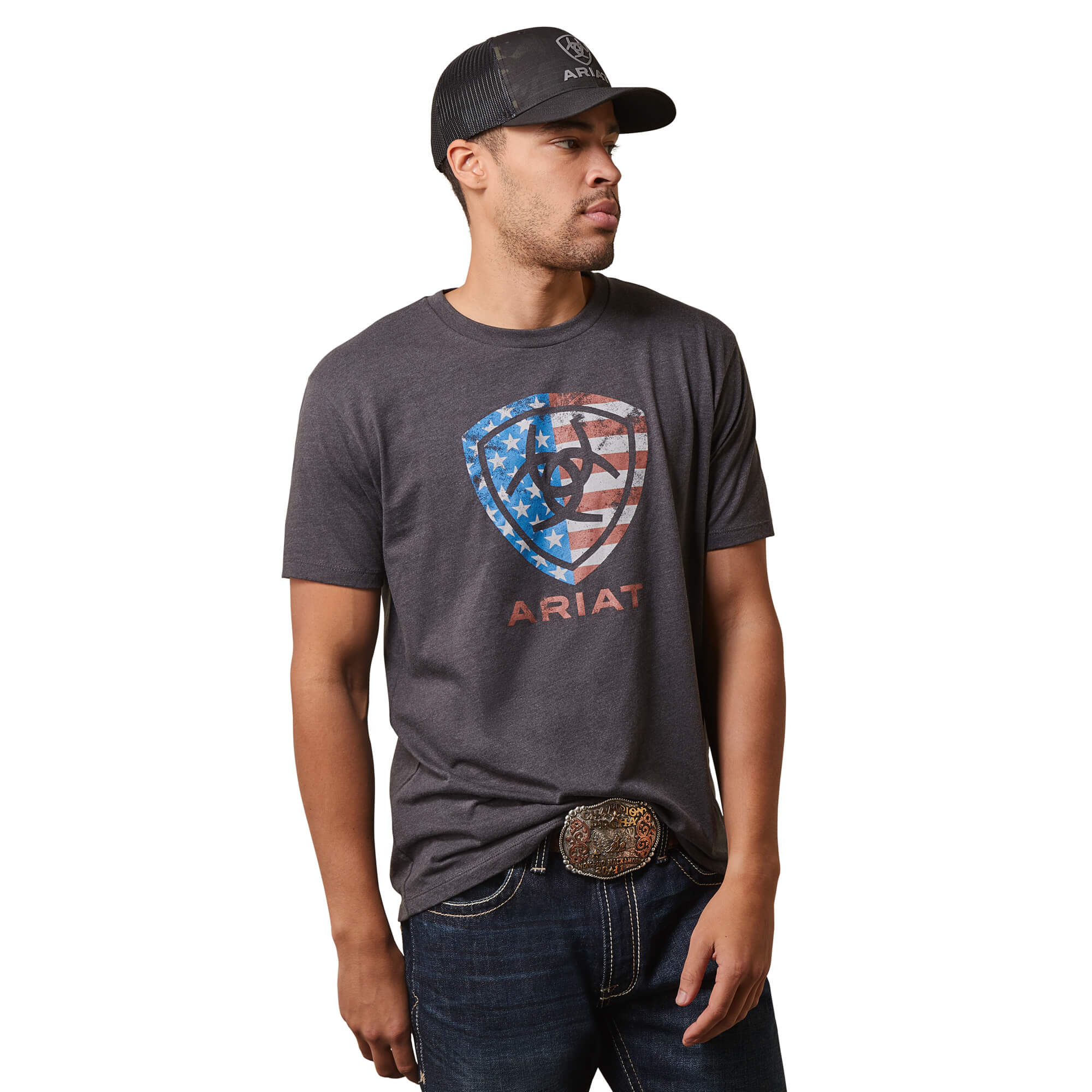 Ariat Charcoal Heather American Shield T-Shirt