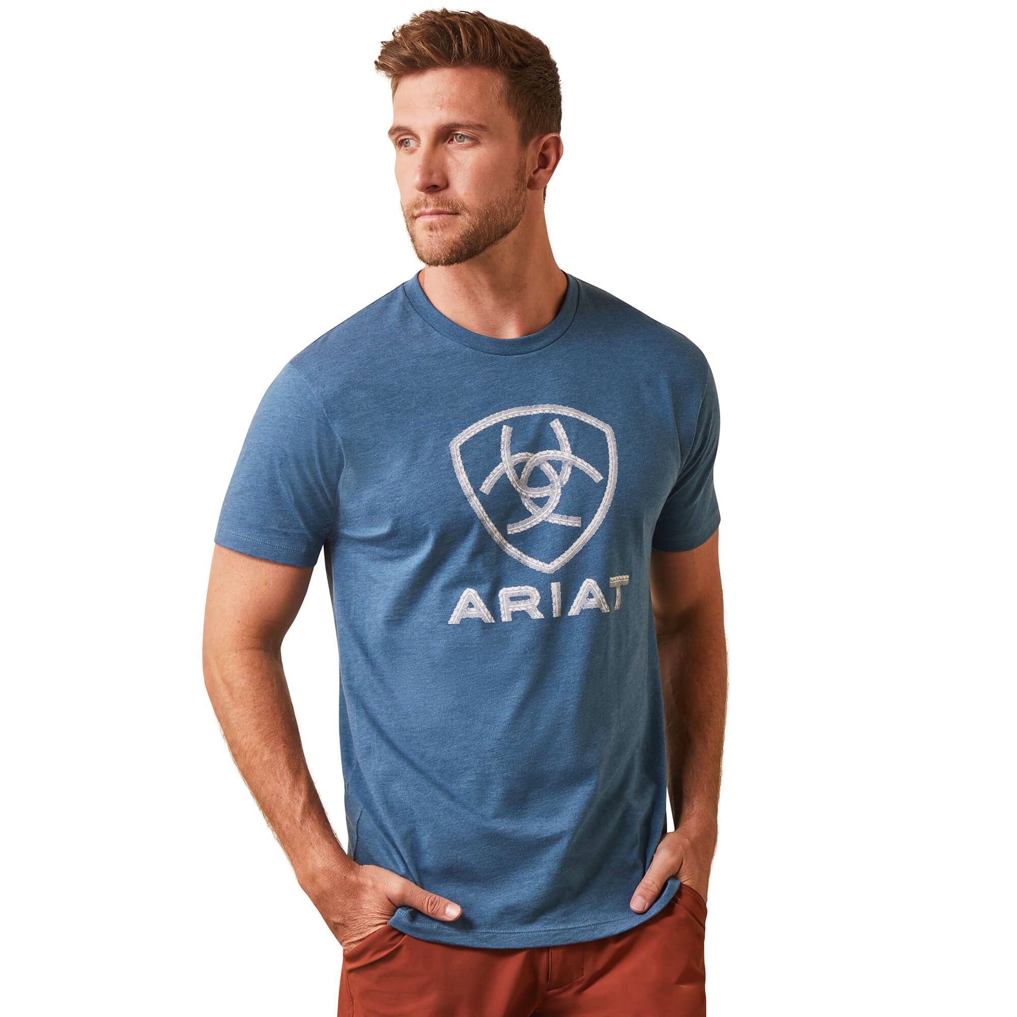 Ariat Steel Blue Heather Steel Bar T-Shirt