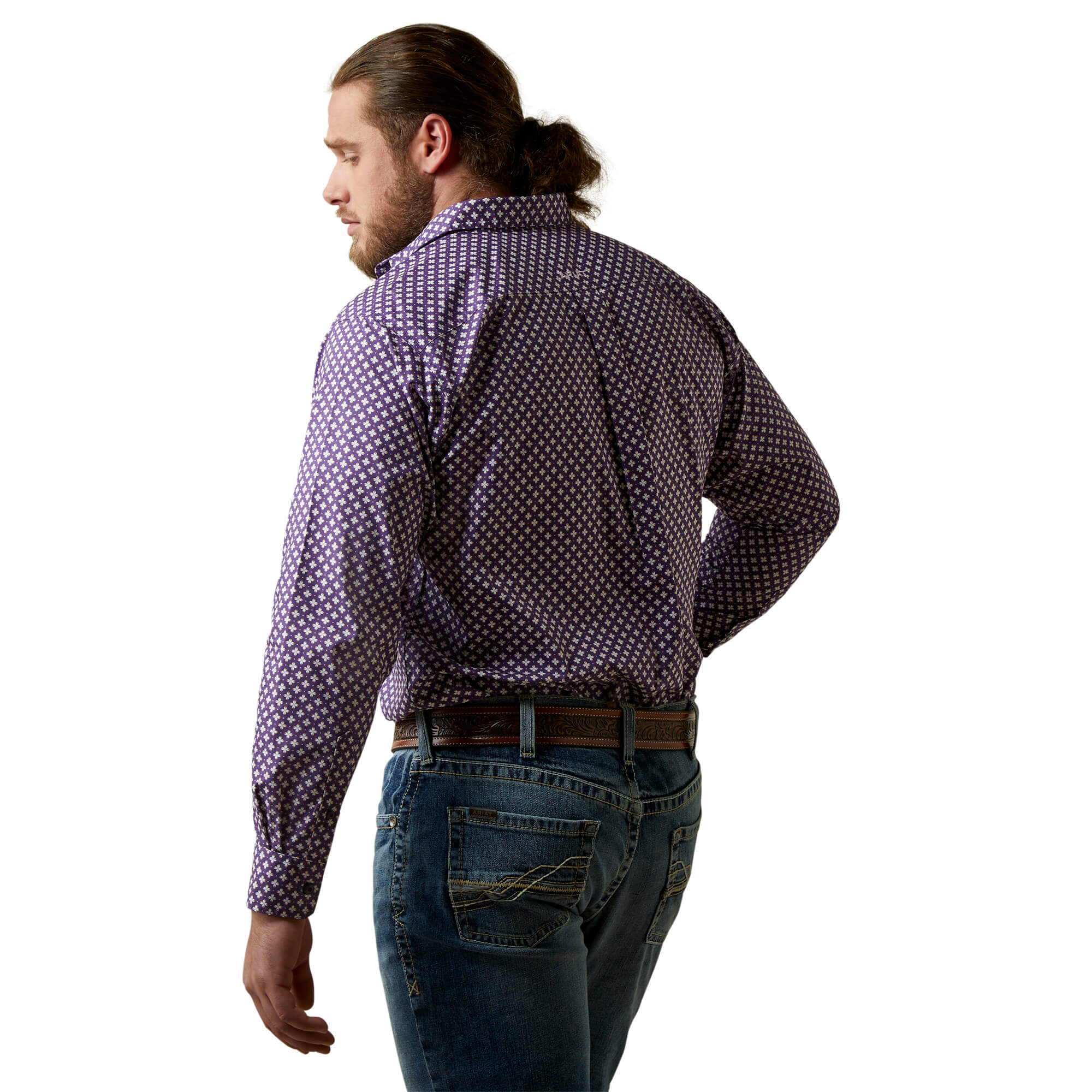 Ariat Purple Misael Classic Fit Long Sleeve Shirt