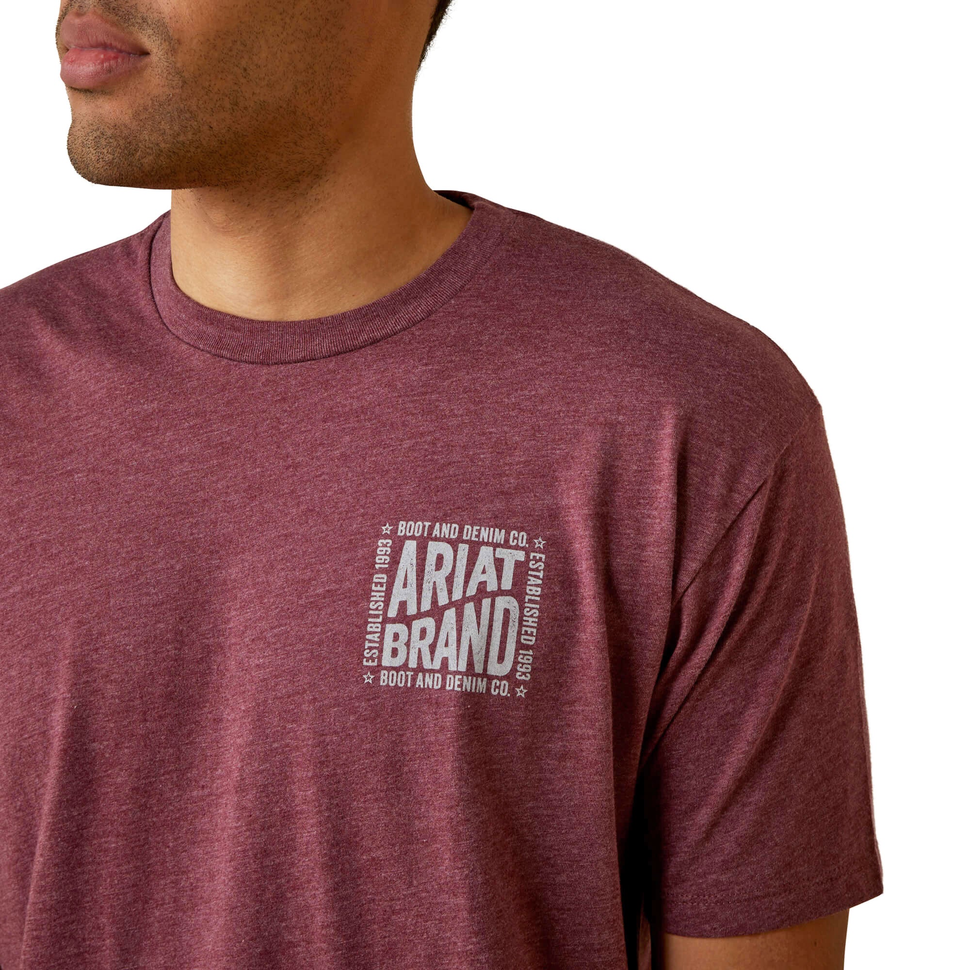 Ariat Burgundy Heather Curve Ball T-Shirt