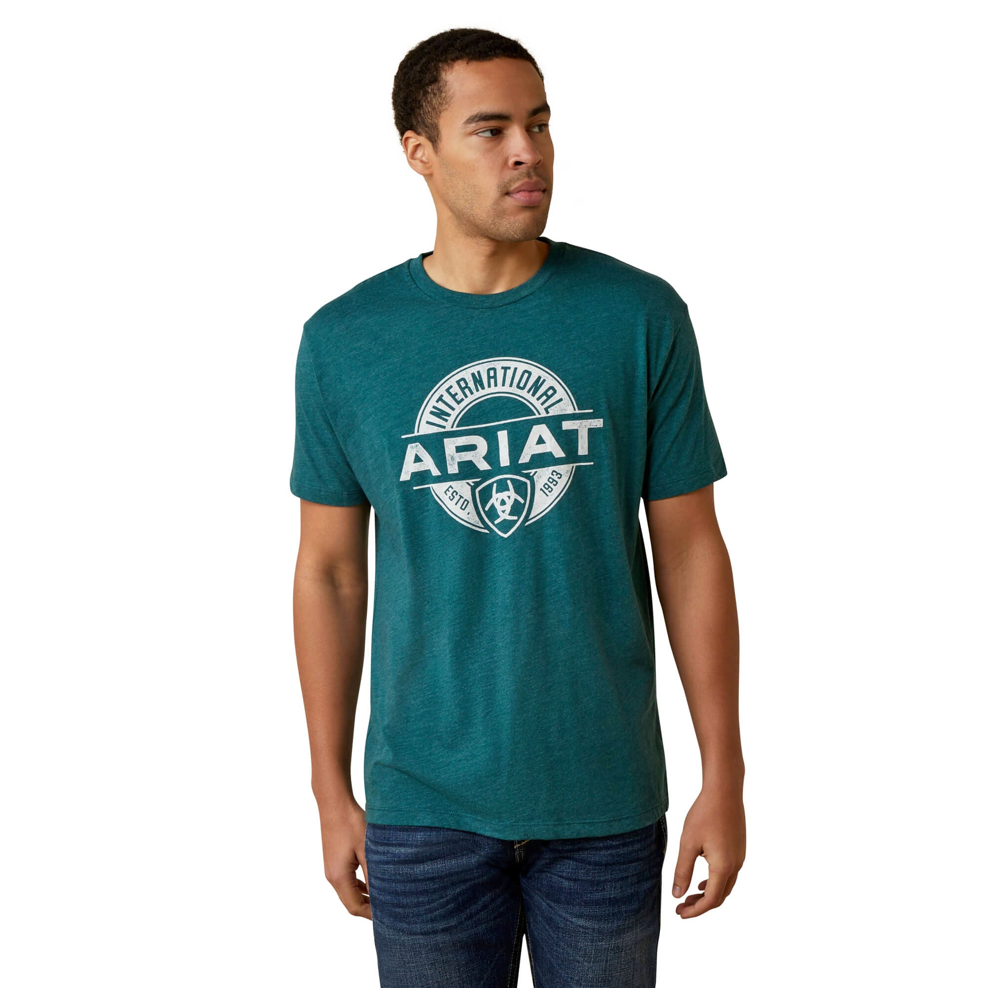 Ariat Dark Teal Heather Center Fire T-Shirt