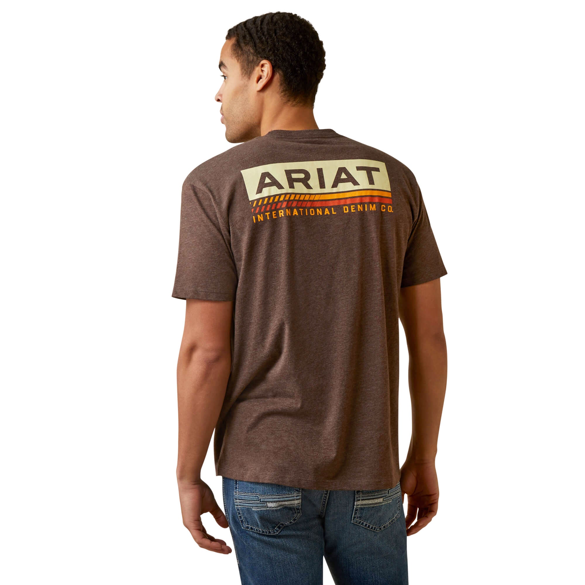 Ariat Brown Heather Retro Stripe T-Shirt