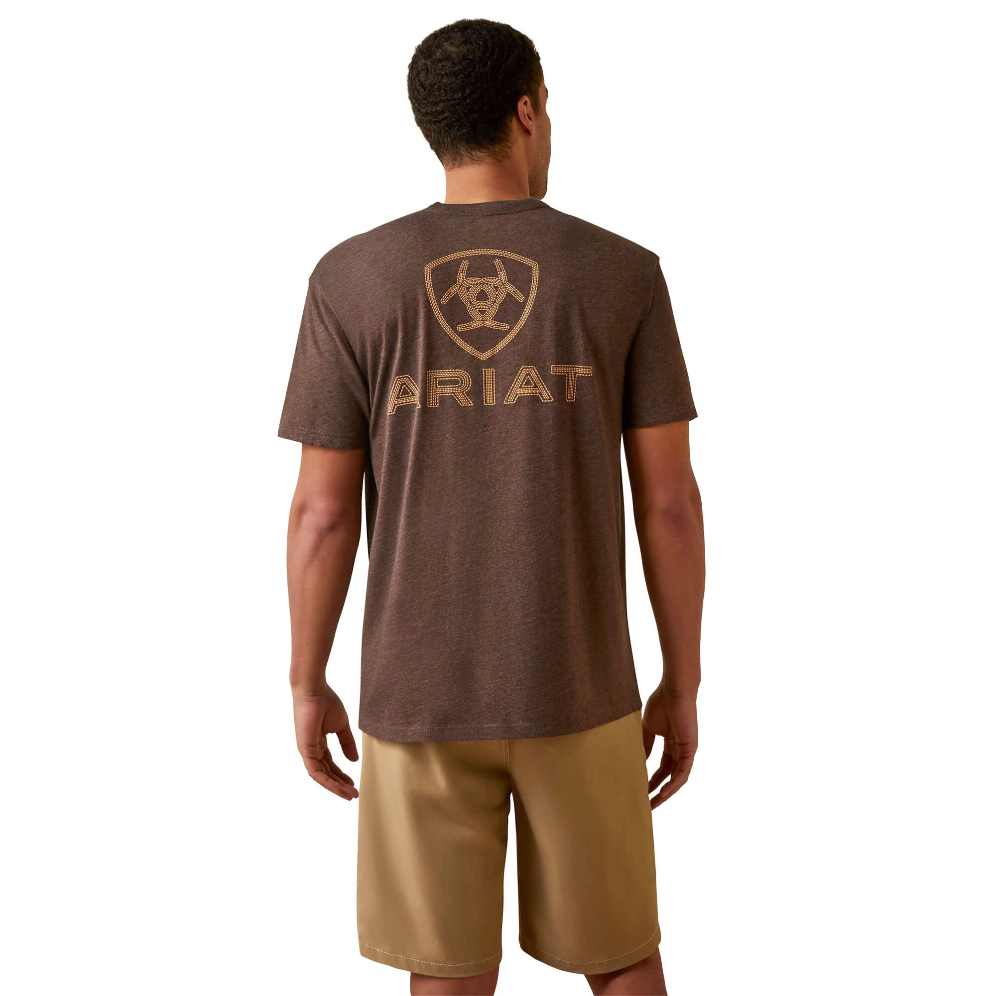 Ariat Brown Heather Shield Stitch T-Shirt