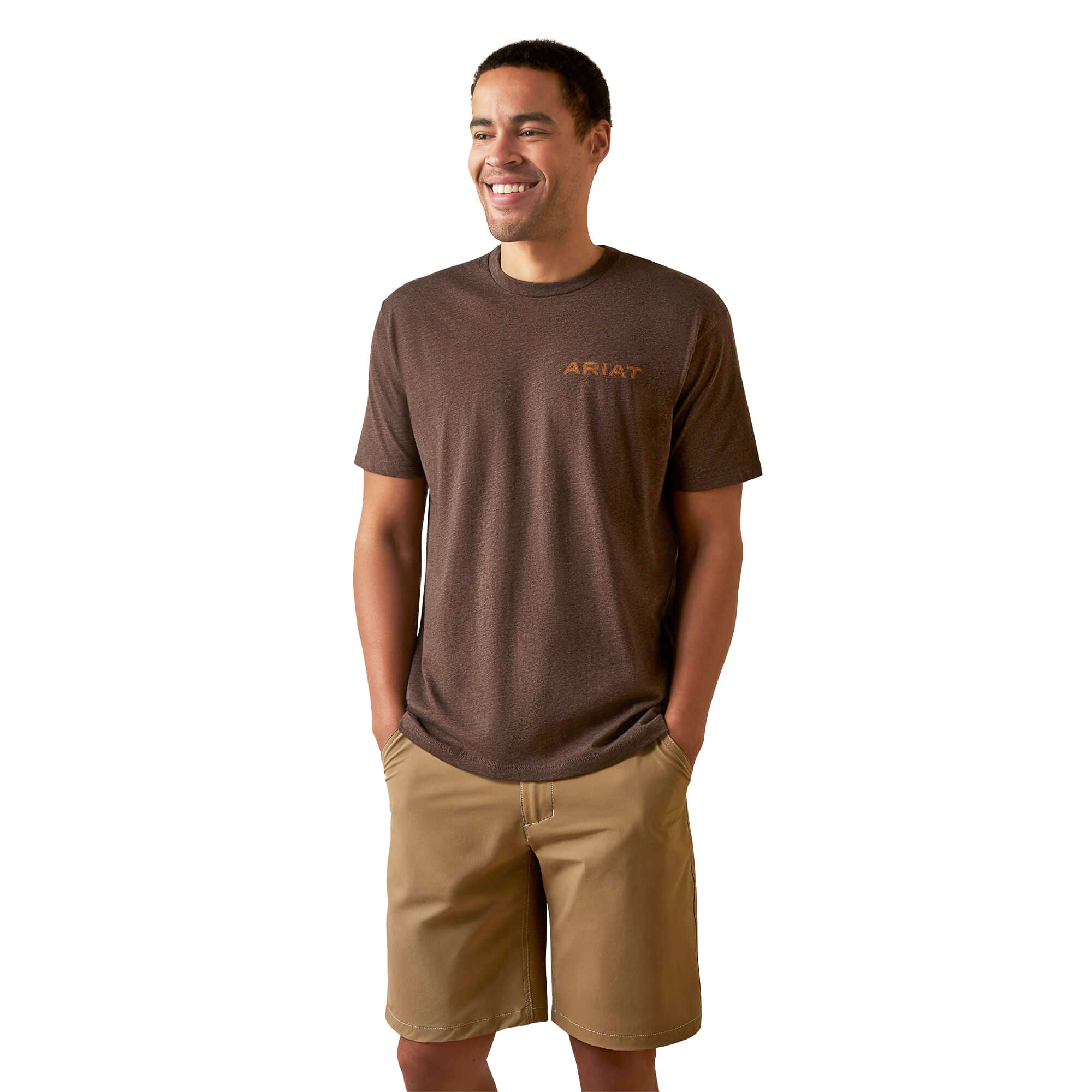 Ariat Brown Heather Shield Stitch T-Shirt