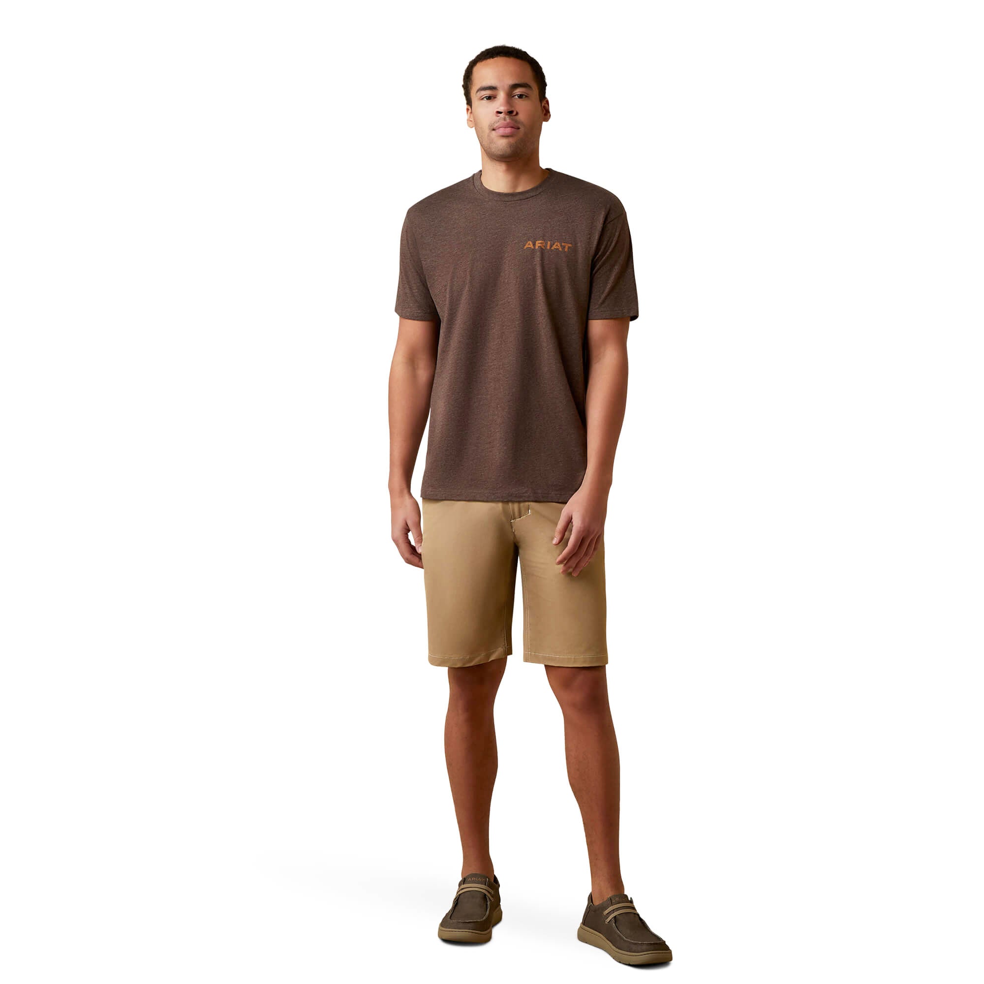 Ariat Brown Heather Shield Stitch T-Shirt