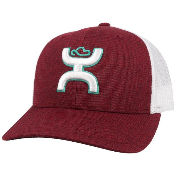 Hooey Maroon/White Sterling Trucker Cap