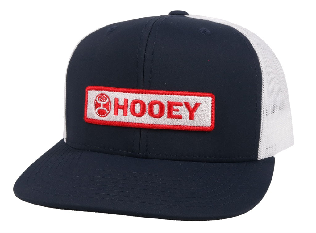 Hooey Navy Lockup Patch Trucker Cap