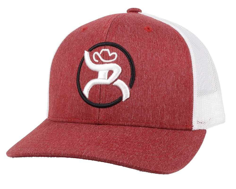 Hooey Red/White Strap Roughy Trucker Cap