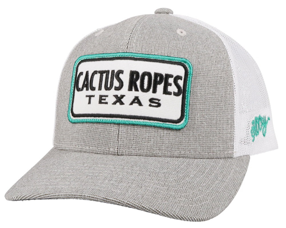 Hooey Grey Cactus Ropes Trucker Cap