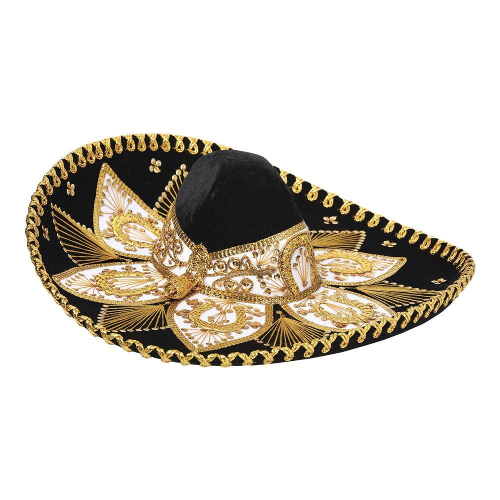 Sombrero Charro Terciopelo Black/Gold