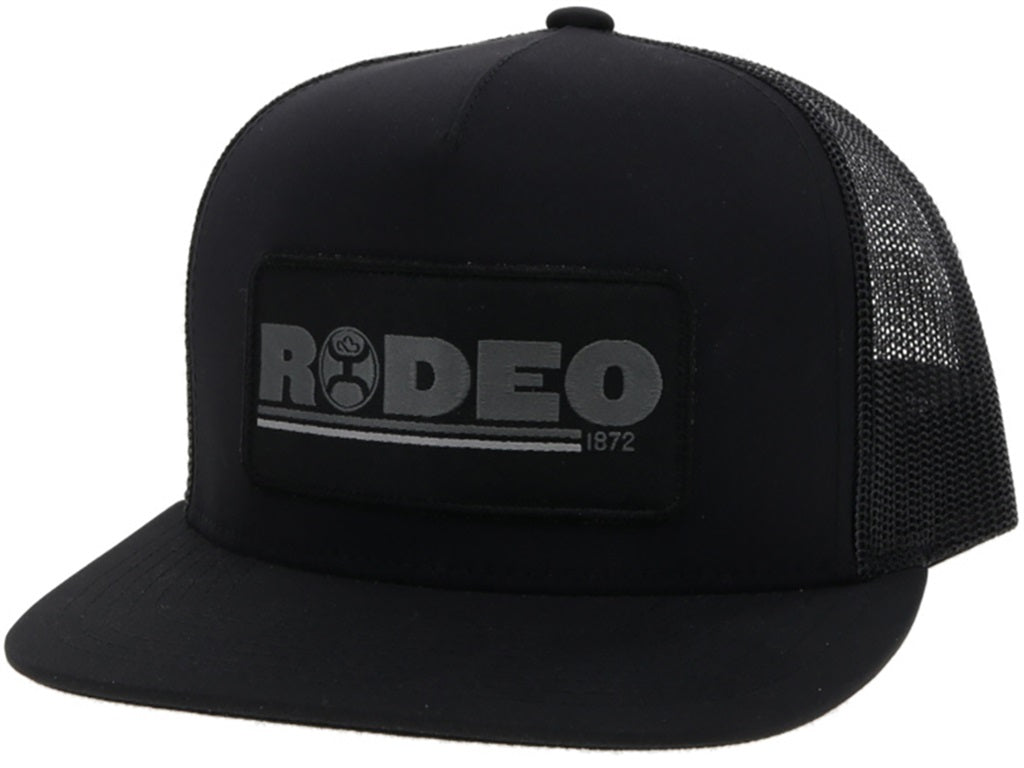 Hooey Black Rodeo Patch Trucker Cap