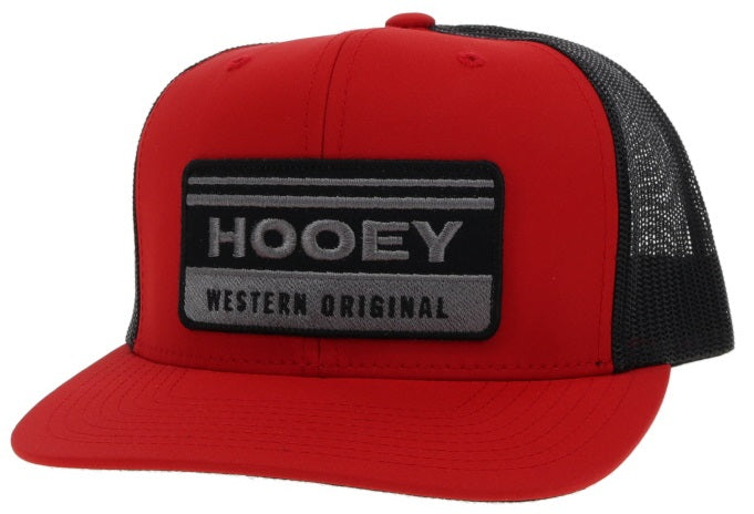 Hooey Red Horizon Patch Trucker Cap