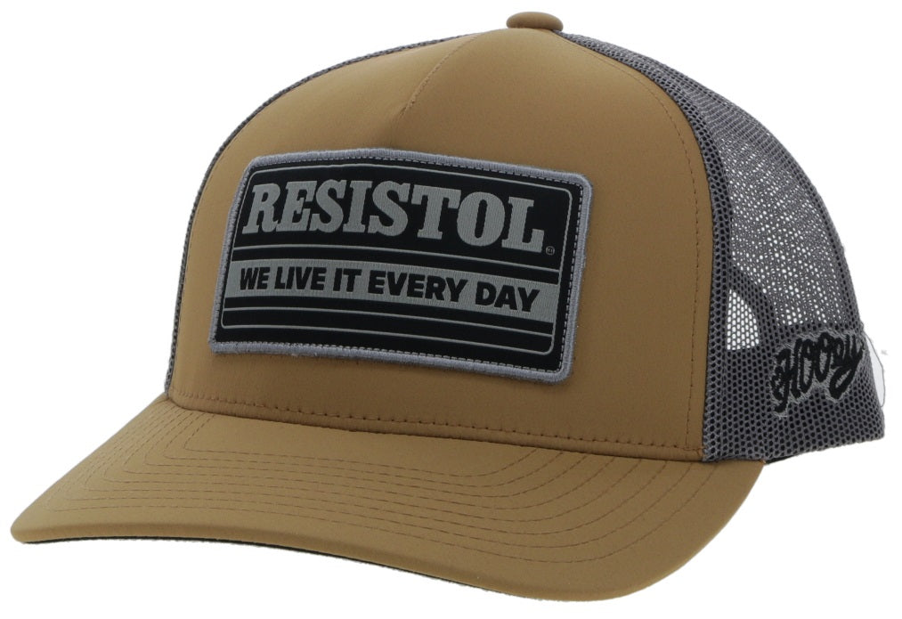 Hooey Resistol Tan & Grey Patch Trucker Cap