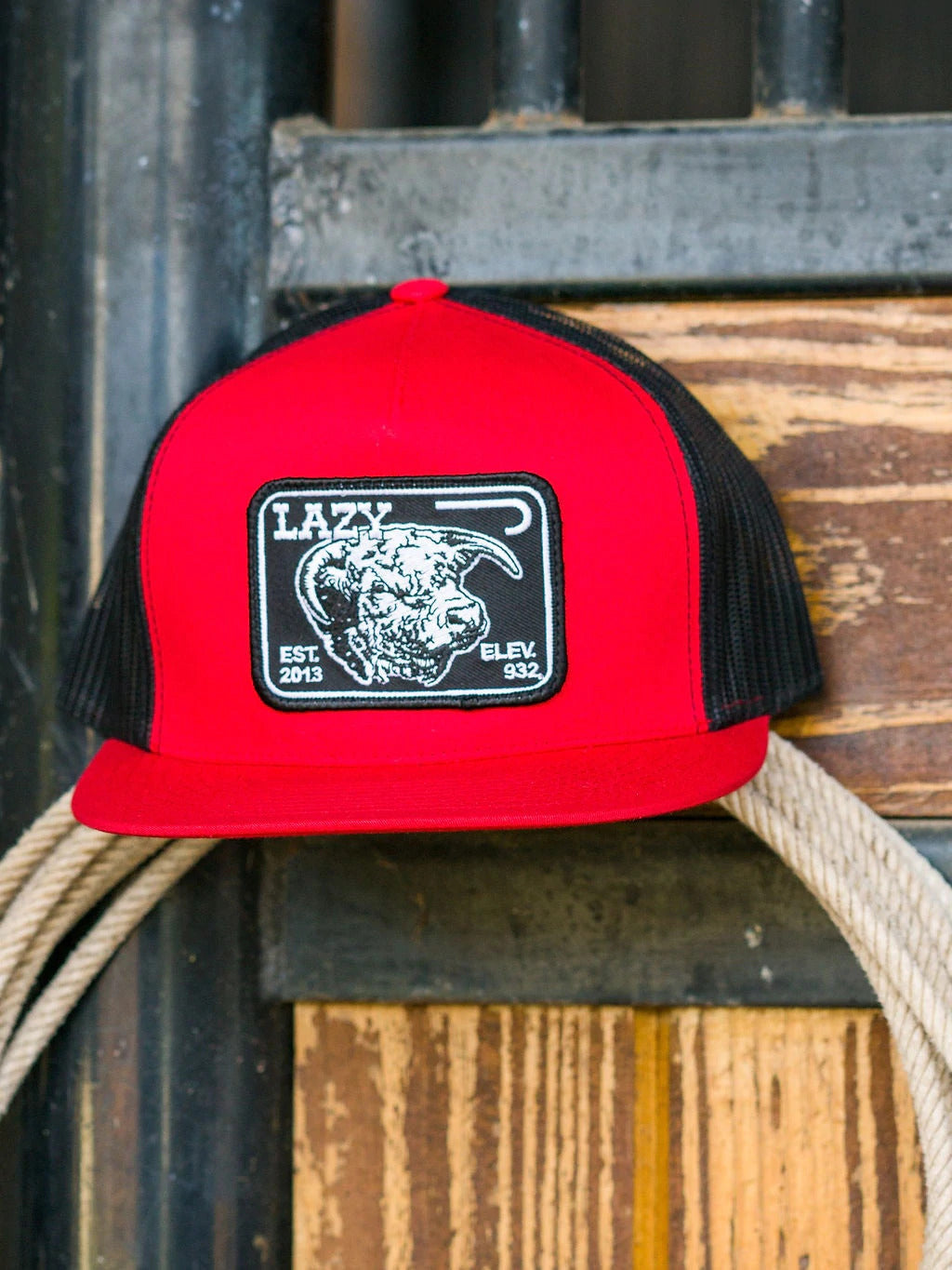 Lazy J Ranch Wear Red & Black Elevation Cap