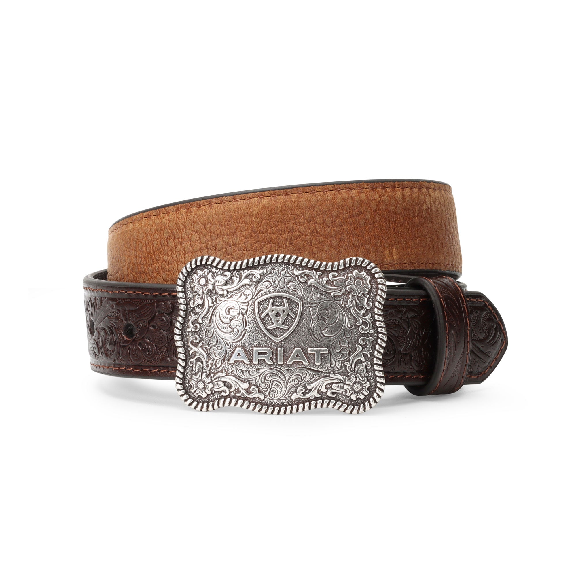 Ariat Youth Tooled Brown Buckled Belt