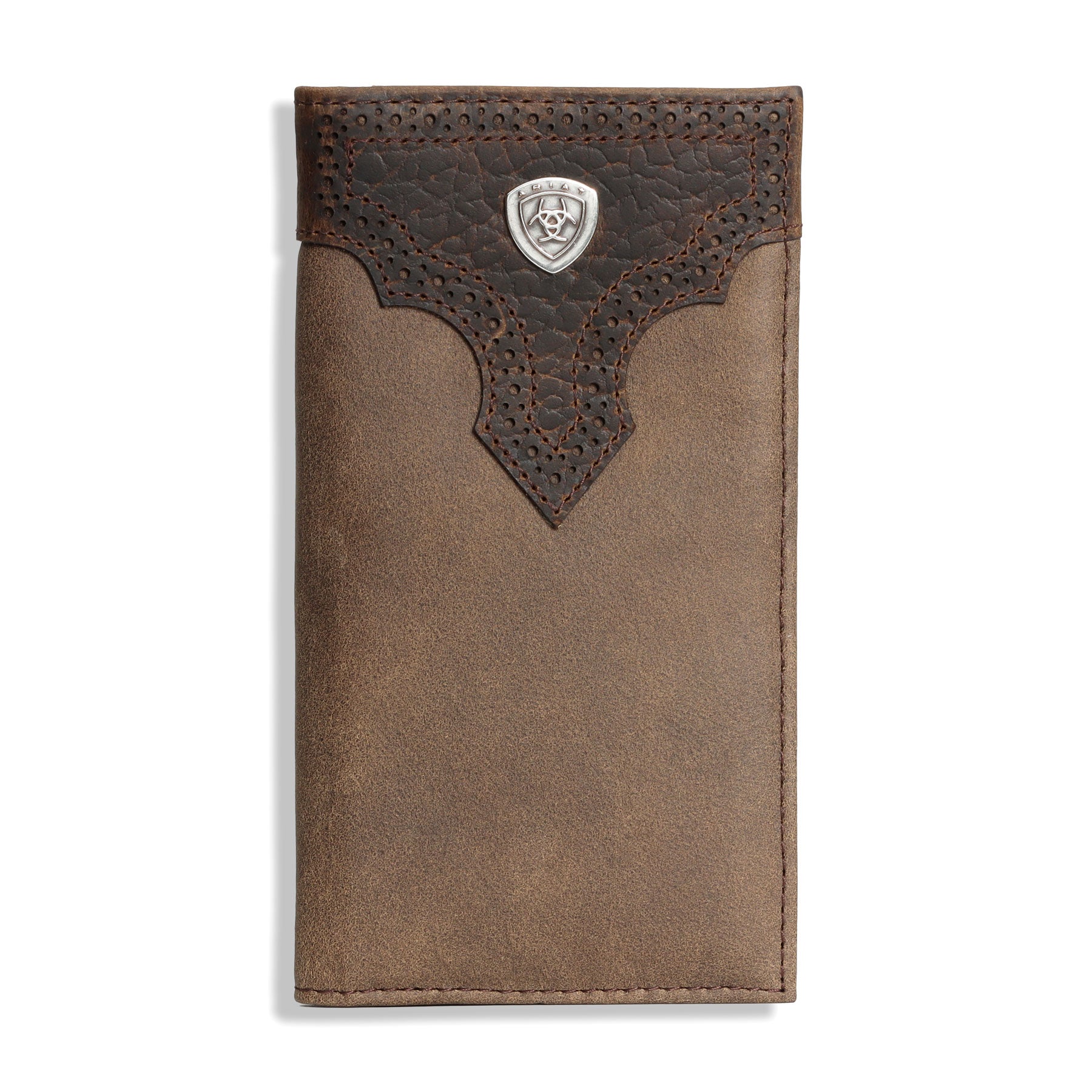 Ariat Brown Premium Overlay Rodeo Wallet